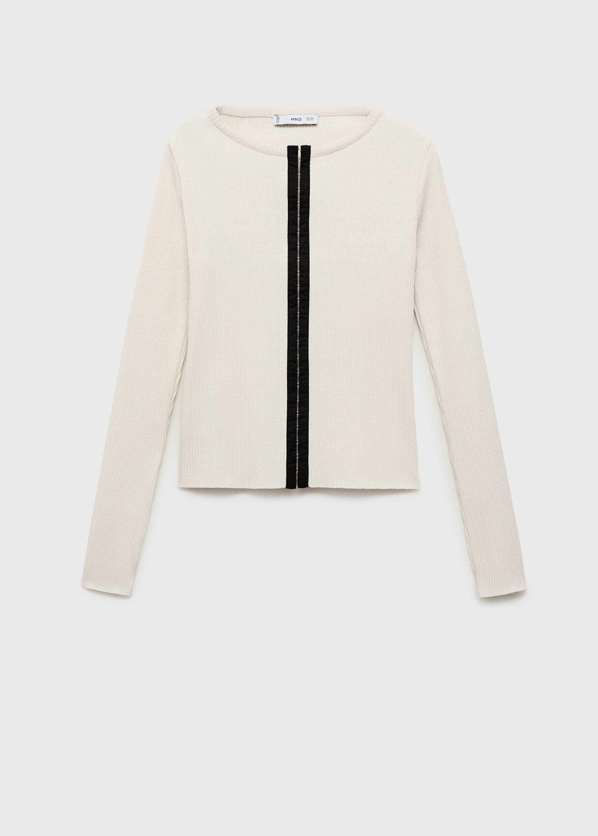 Cardigan coton fermeture contrastante - Article sans modèle