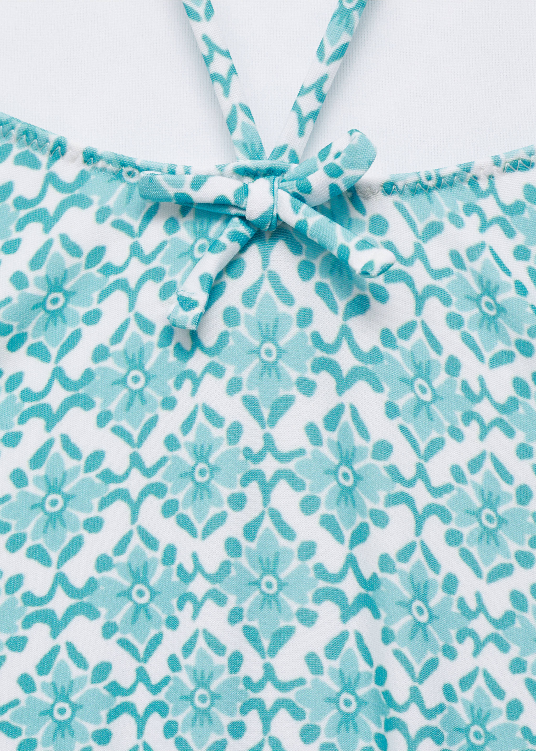 Floral print swimsuit - Details of the article 8, Green. Ref: 87087714-00.