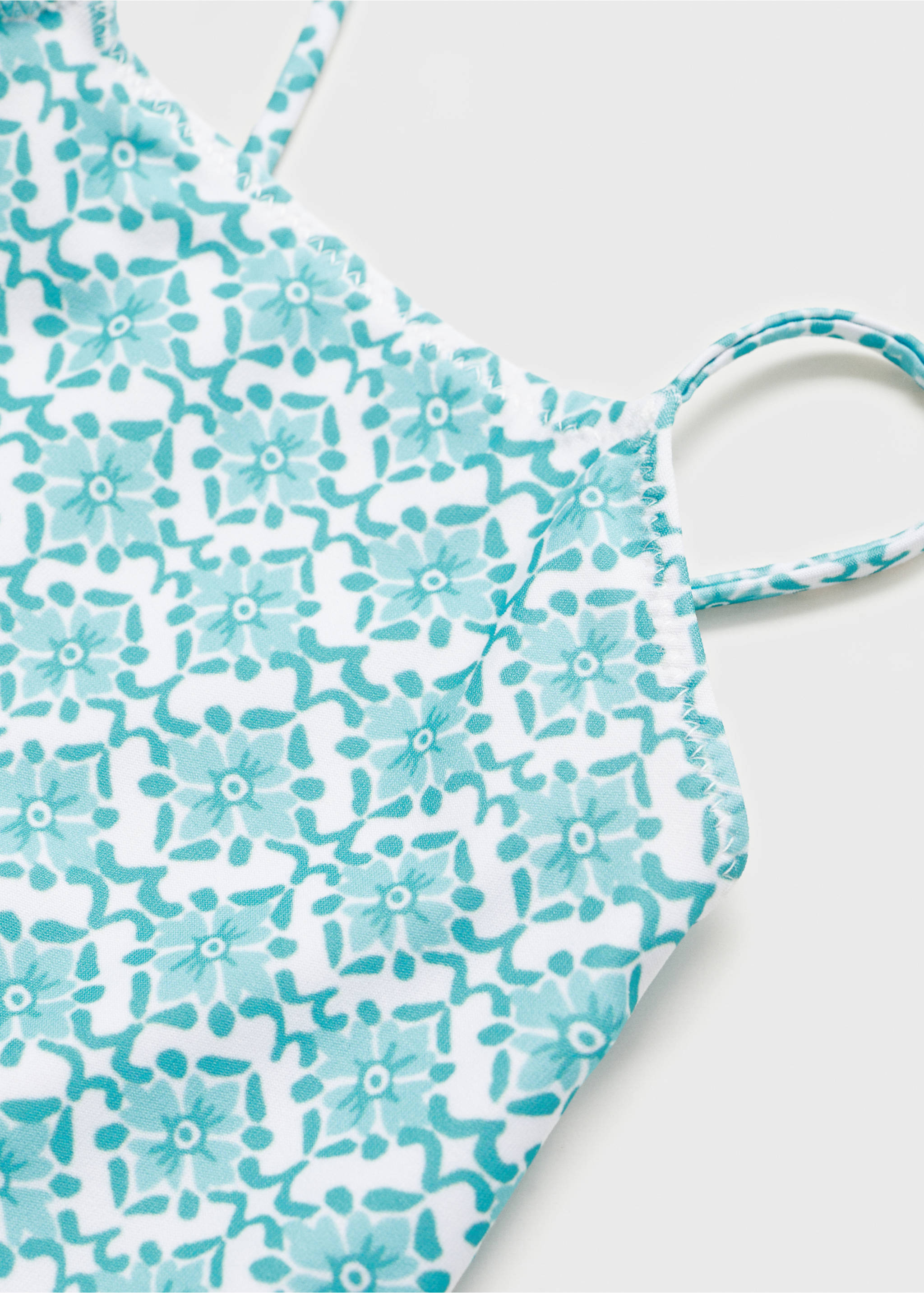 Floral print swimsuit - Details of the article 0, Green. Ref: 87087714-00.