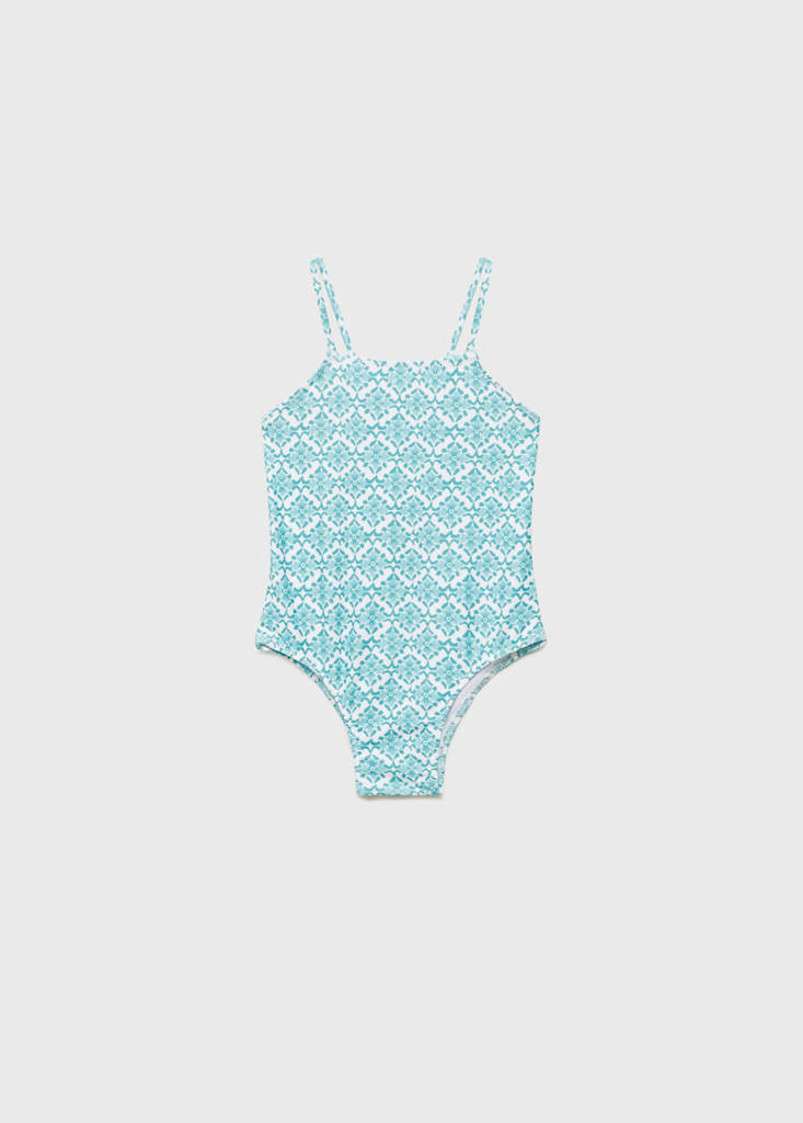 Floral print swimsuit — Green