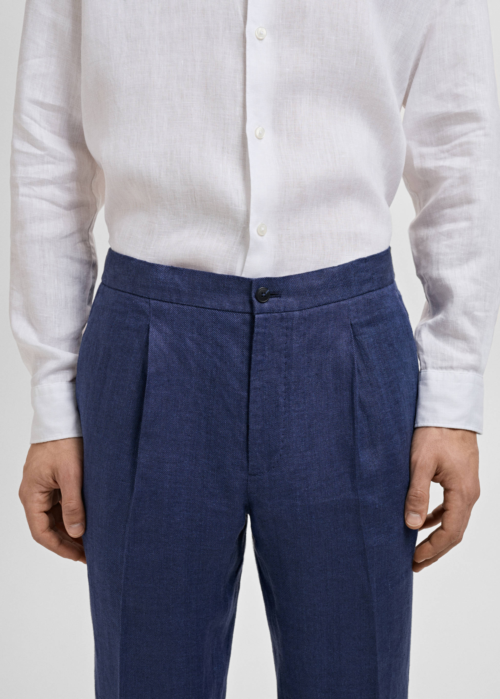 Pantaloni costum Salerno 100% in slim fit - Detaliu al articolului 6