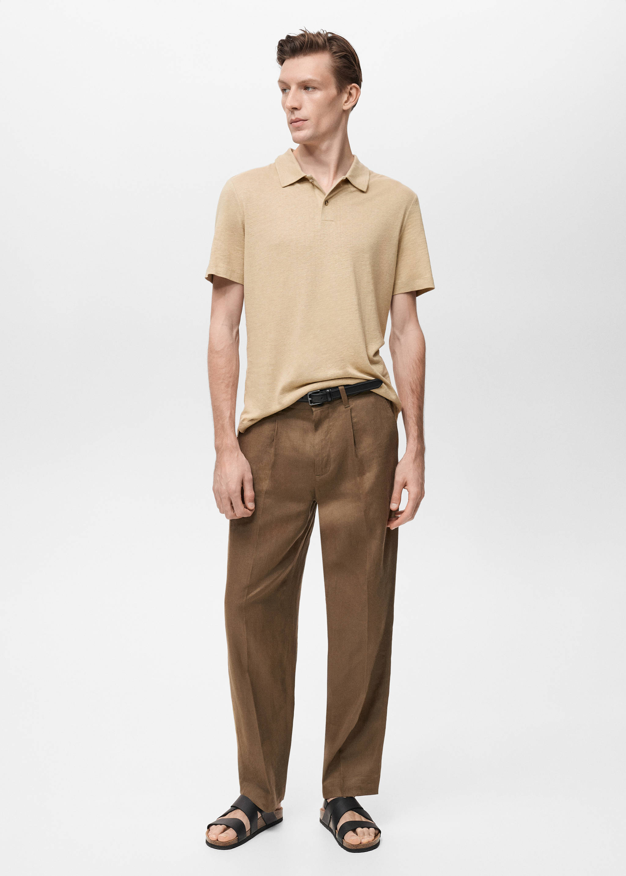 Polo lin slim-fit - Plan général