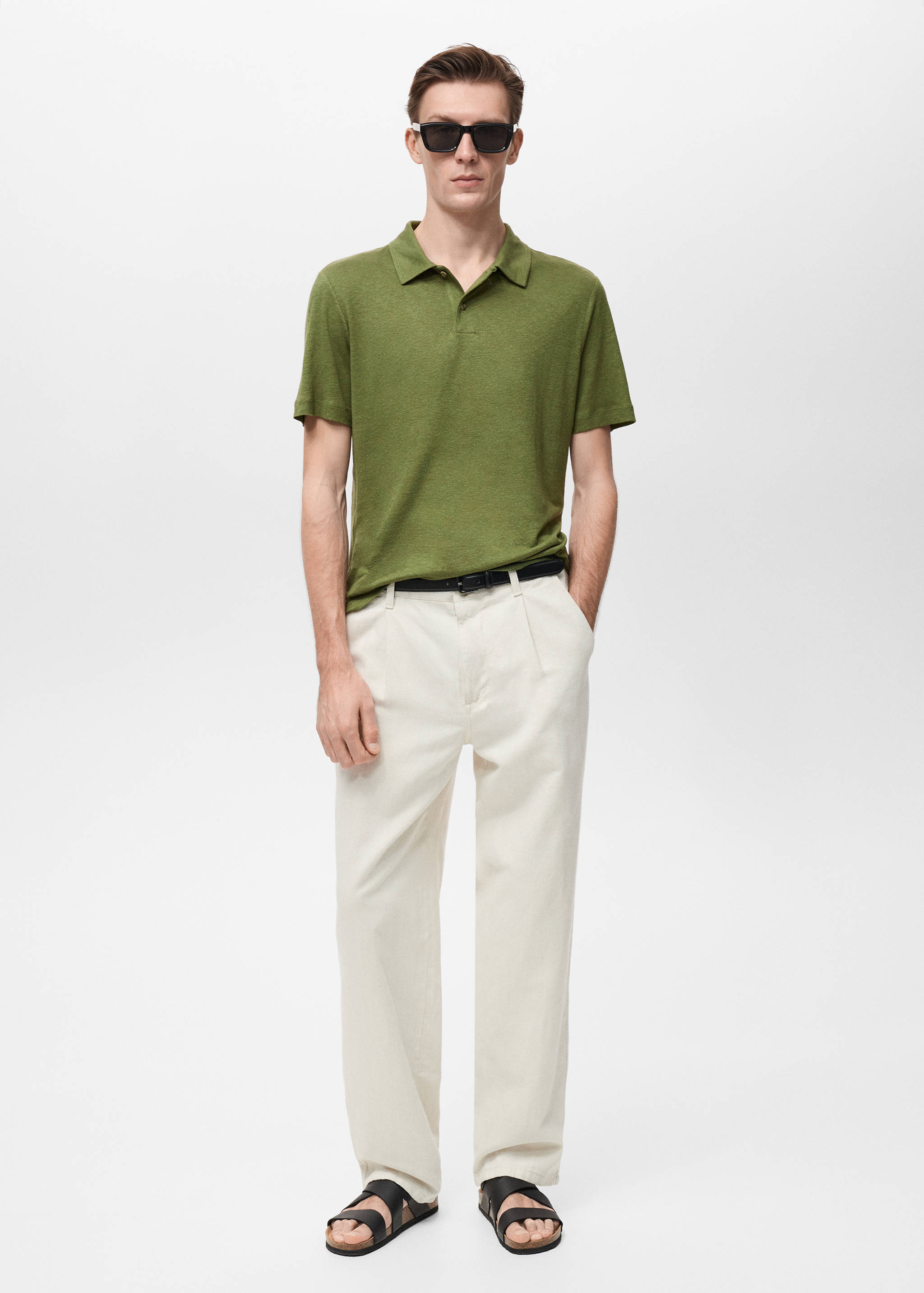 Polo lin slim-fit - Plan général