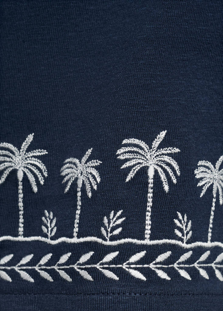 Shorts with embroidered detail — Dark Navy