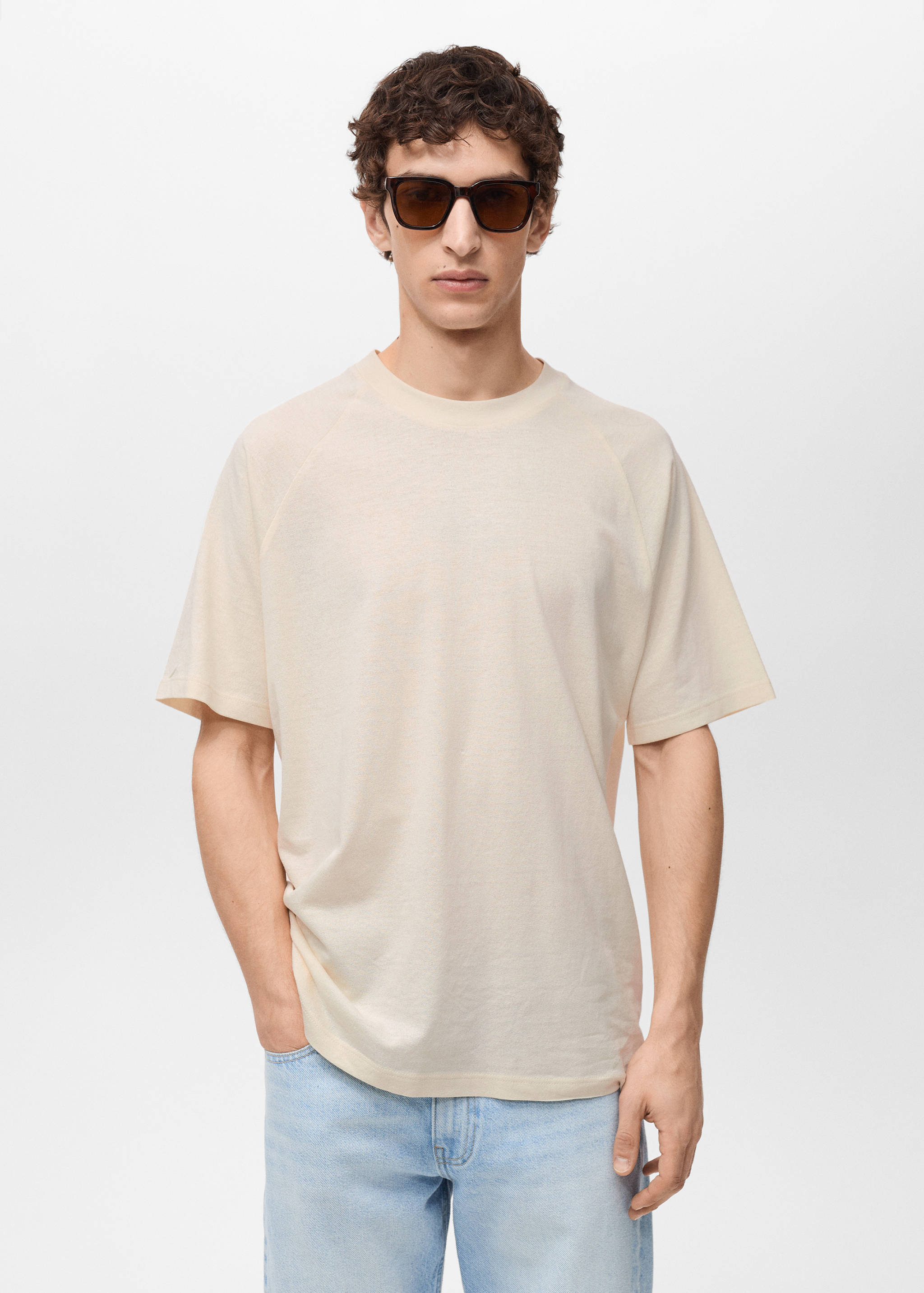 Camiseta algodón relaxed fit - Plano medio