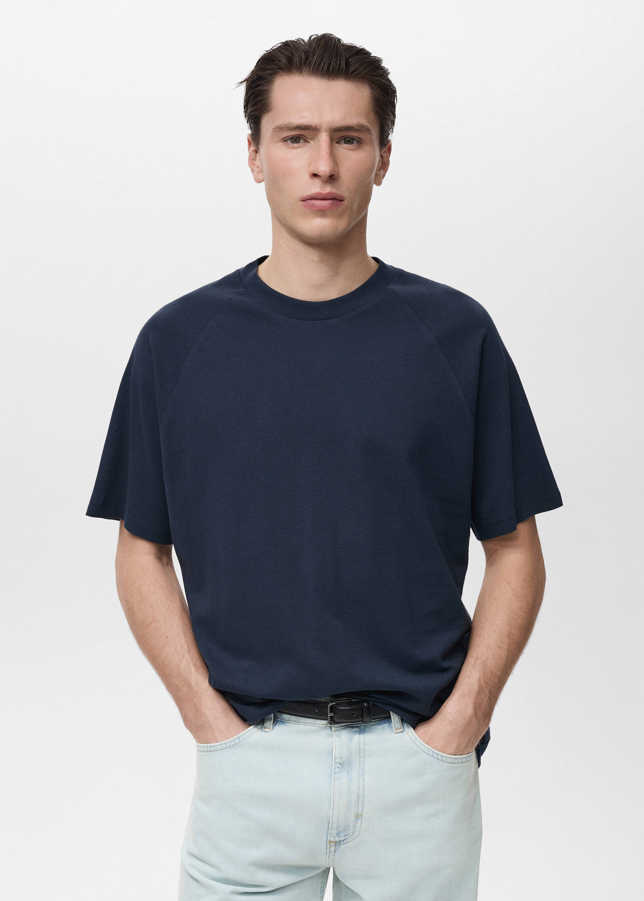 Camiseta algodón relaxed fit - Plano medio