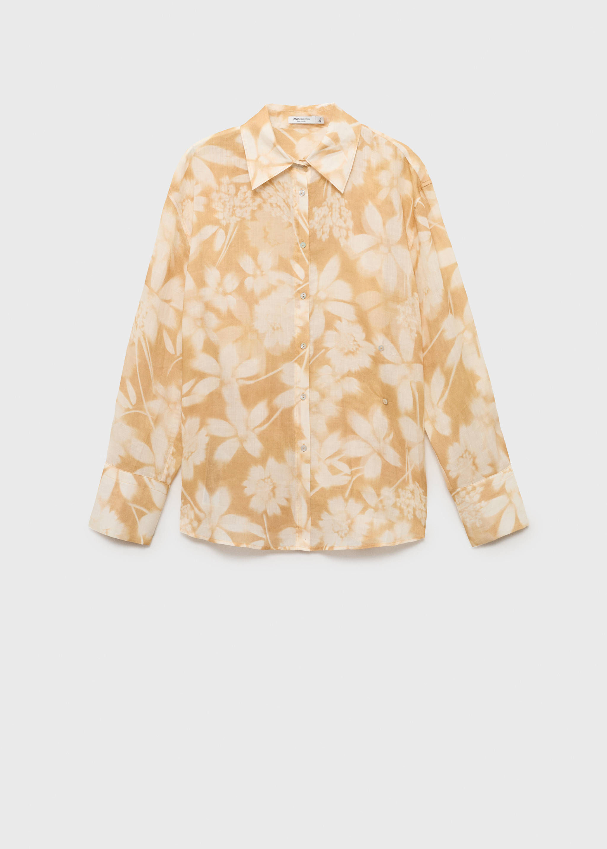 Ramie shirt with multi-position closure - Reverse of the article