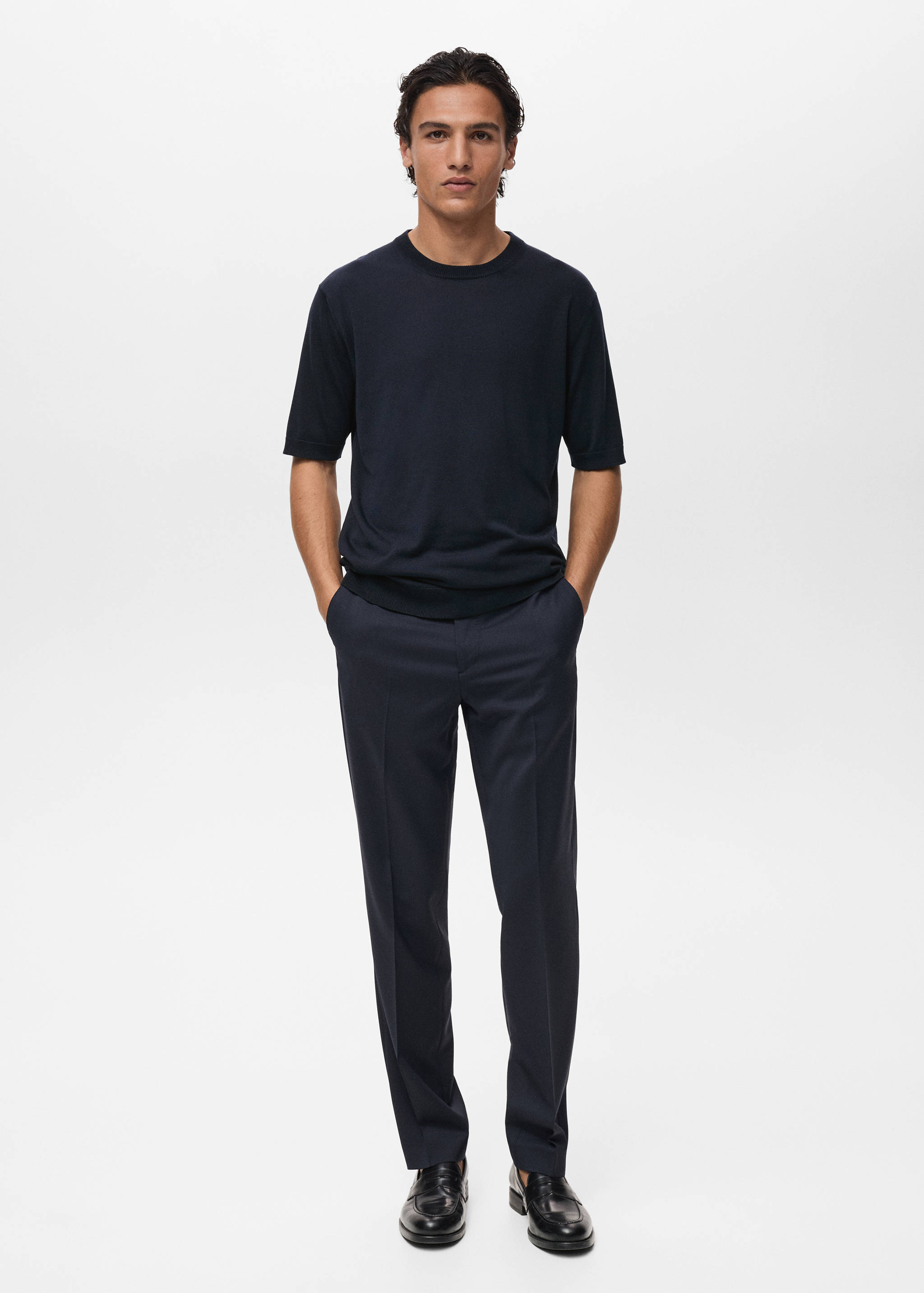 Fine-knit lyocell t-shirt - General plane