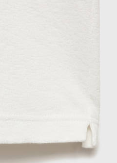 Textured cotton relaxed-fit polo shirt — Ecru 8