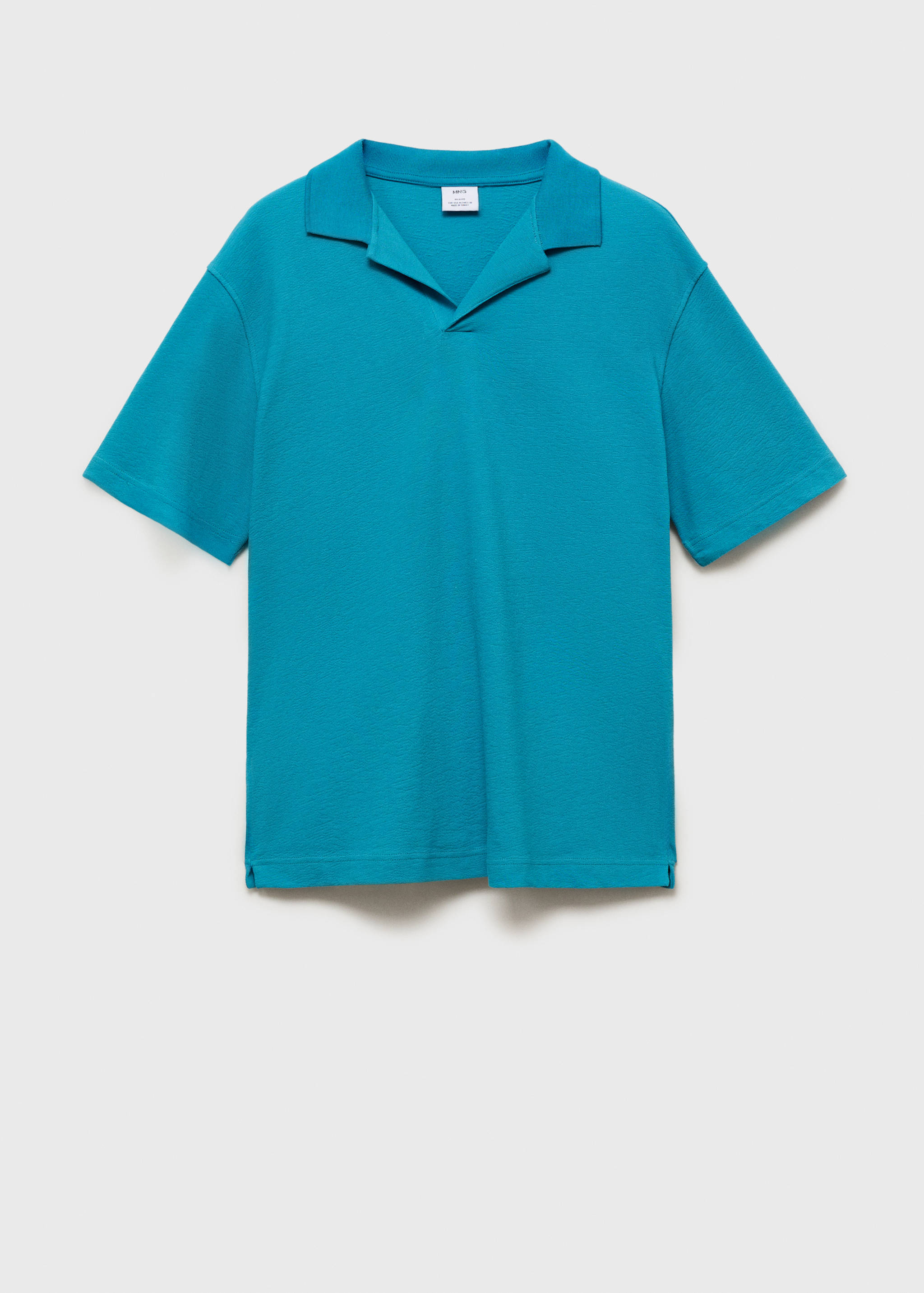 Textured cotton relaxed-fit polo shirt - Article without model