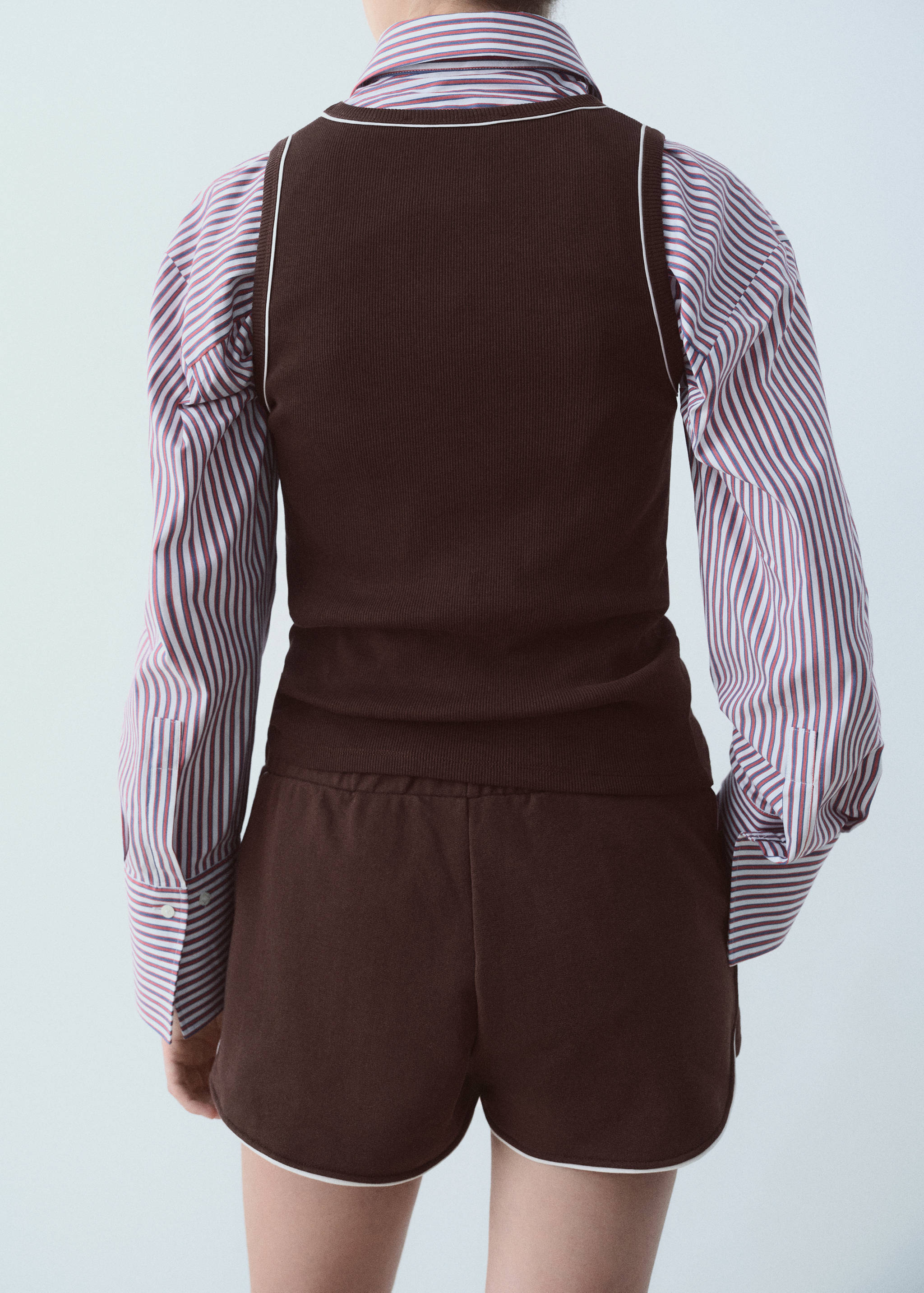 Shorts algodón mensaje estampado - Reverso del artículo