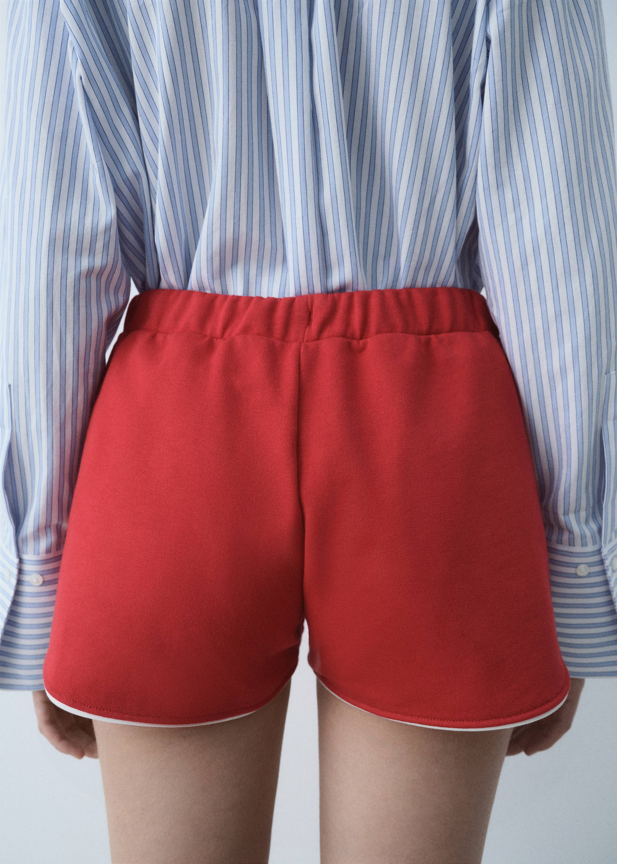 Shorts algodón mensaje estampado - Reverso del artículo
