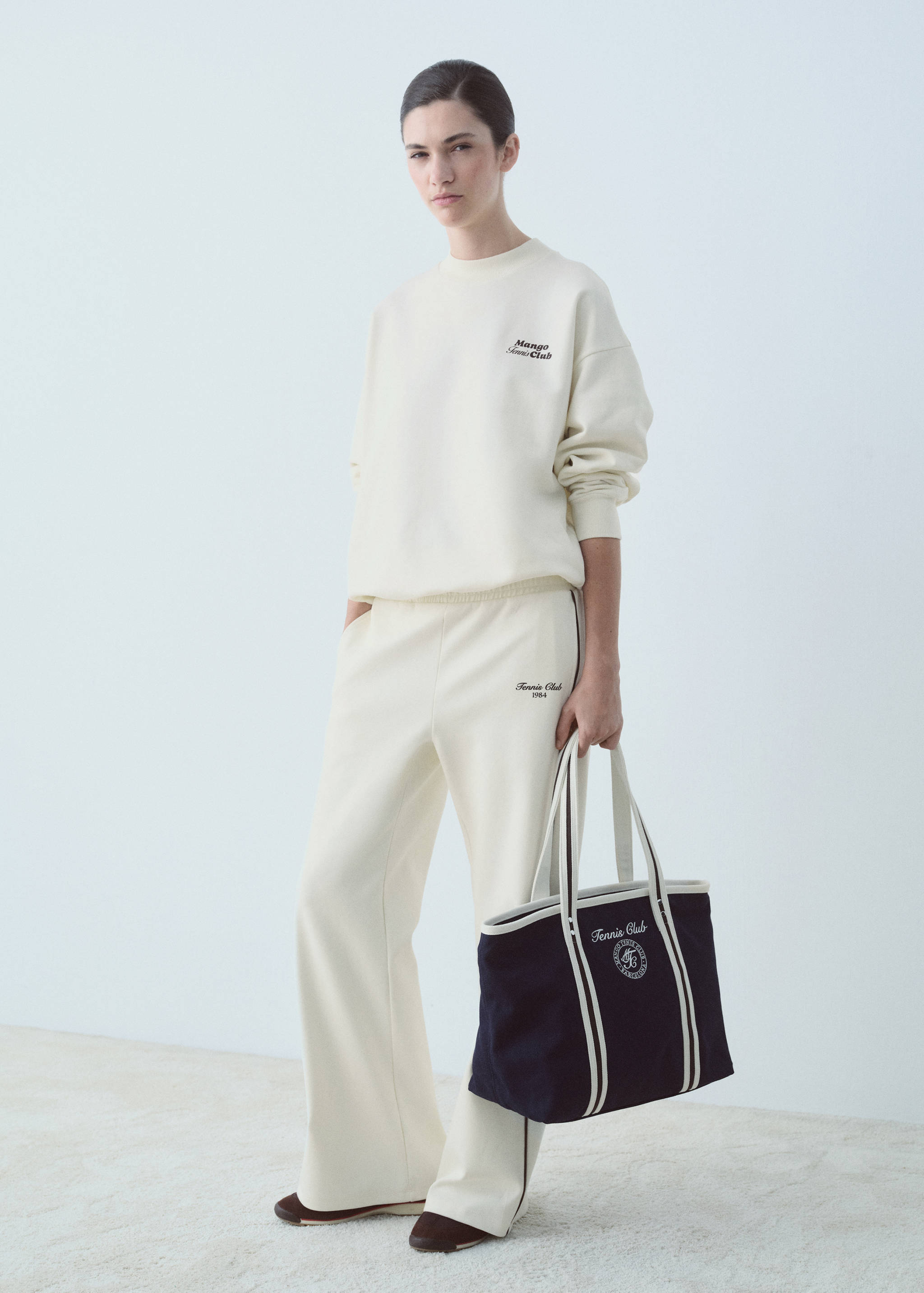 Sweat-shirt coton message imprimé - Plan général