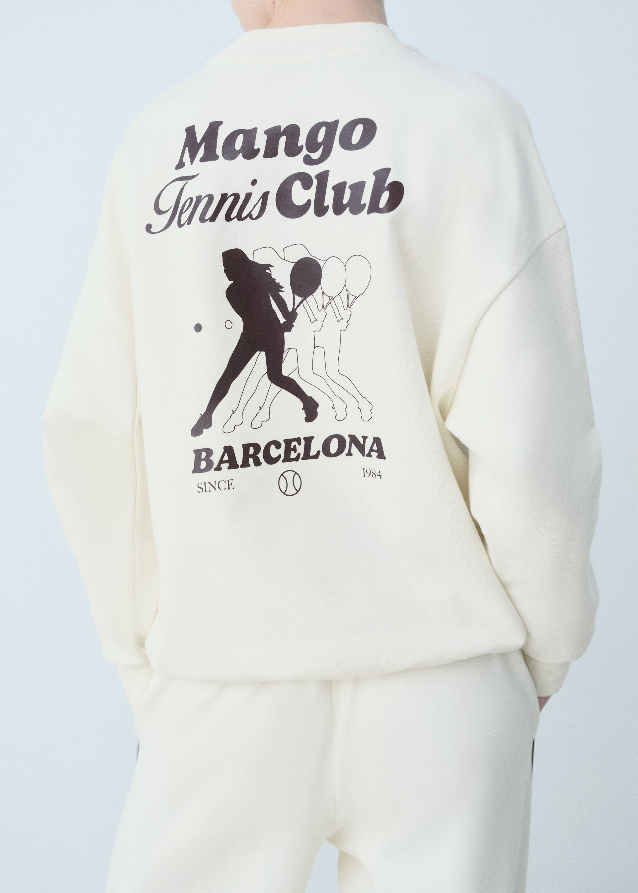 Sweat-shirt coton message imprimé - Verso de l’article
