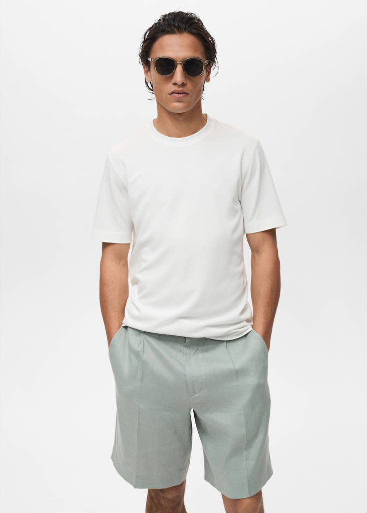 Short-sleeved lyocell t-shirt — White