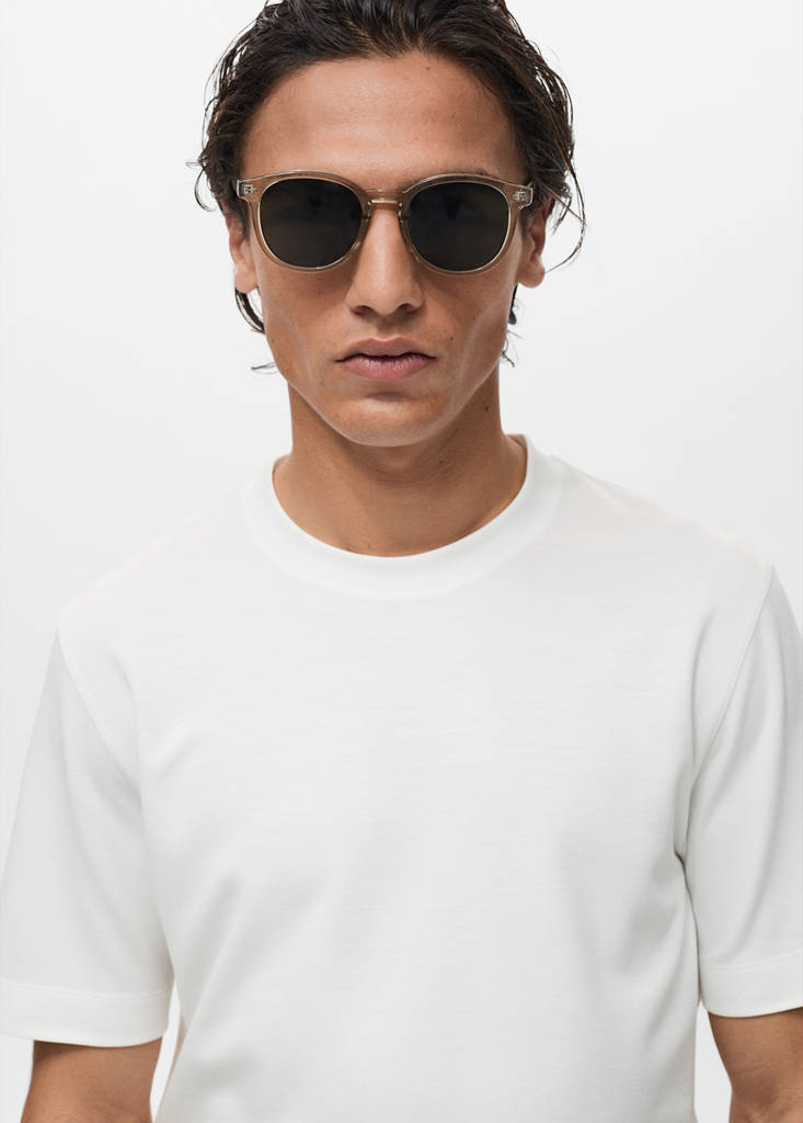 Short-sleeved lyocell t-shirt — White