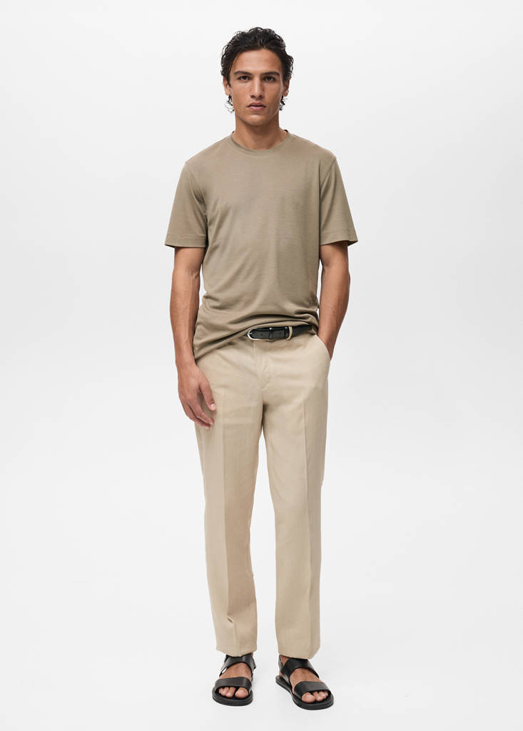 Short-sleeved lyocell t-shirt — Mink Grey