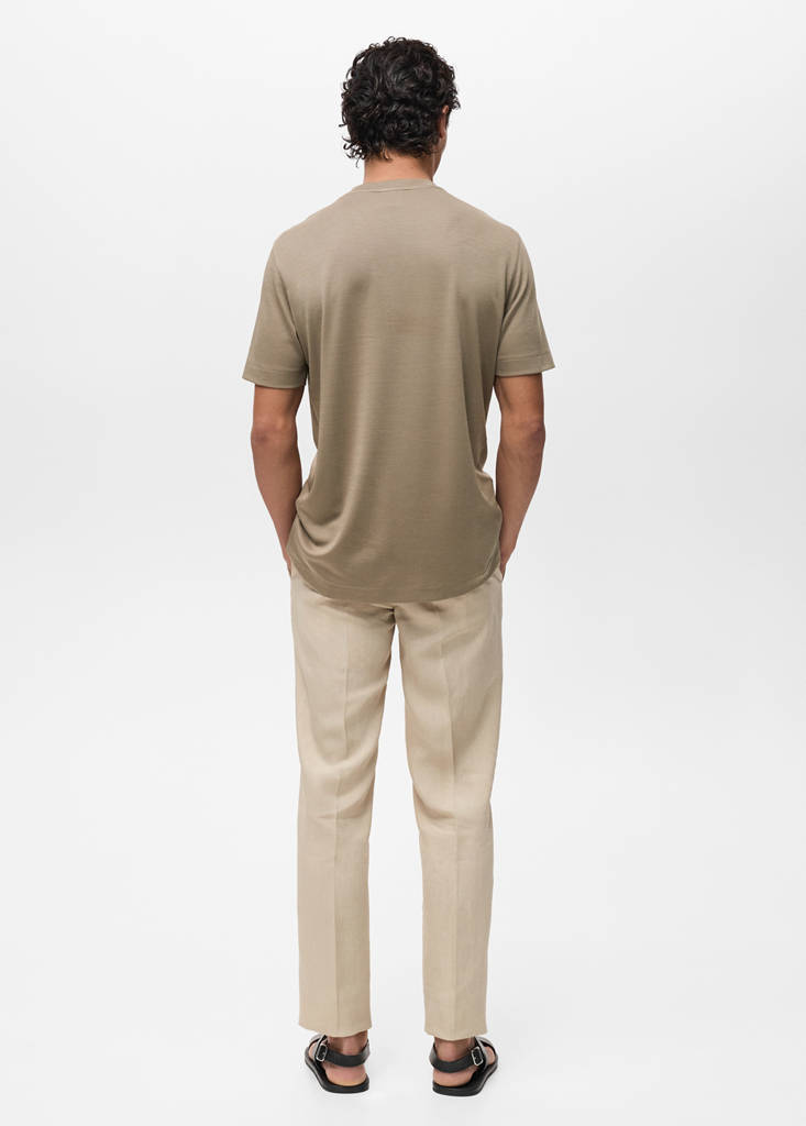 Short-sleeved lyocell t-shirt — Mink Grey