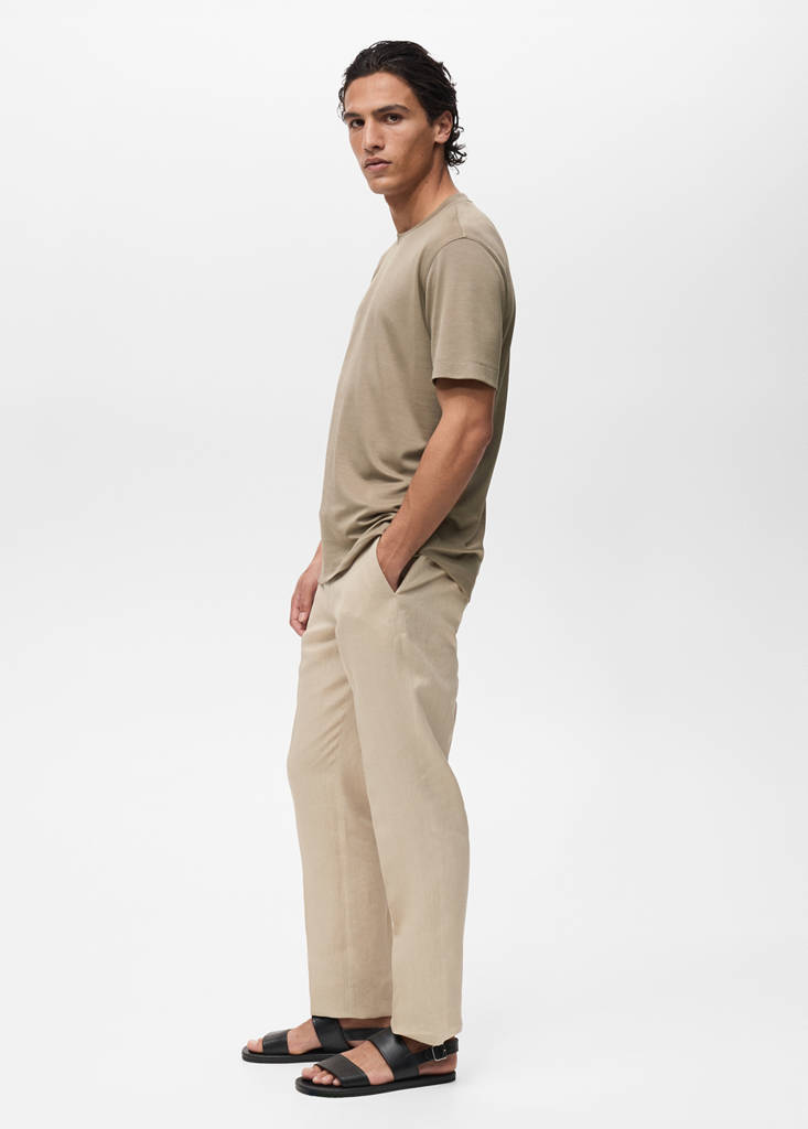 Short-sleeved lyocell t-shirt — Mink Grey
