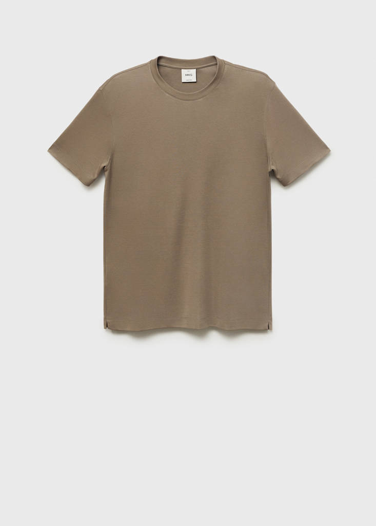 Short-sleeved lyocell t-shirt — Mink Grey