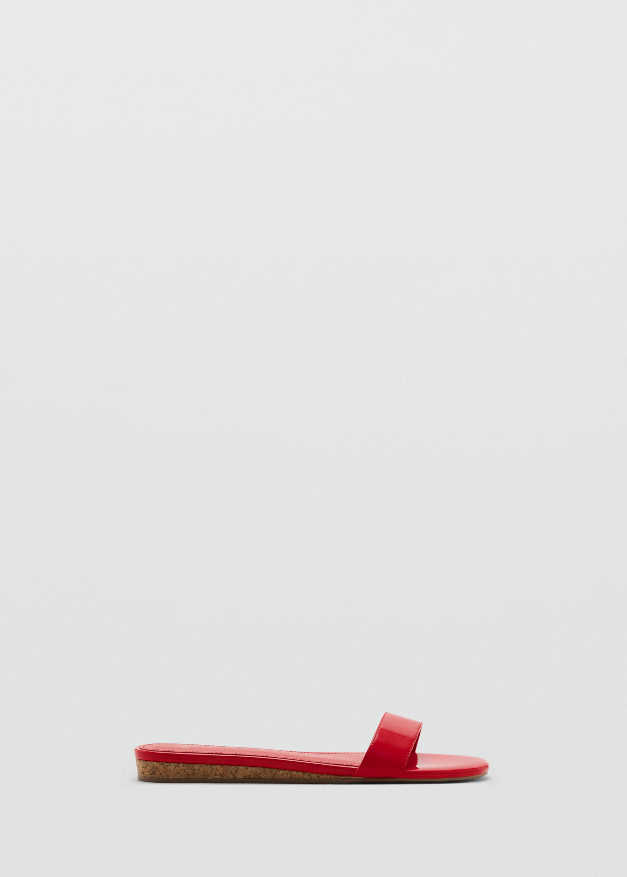 Patent leather-effect flat sandals - Article without model