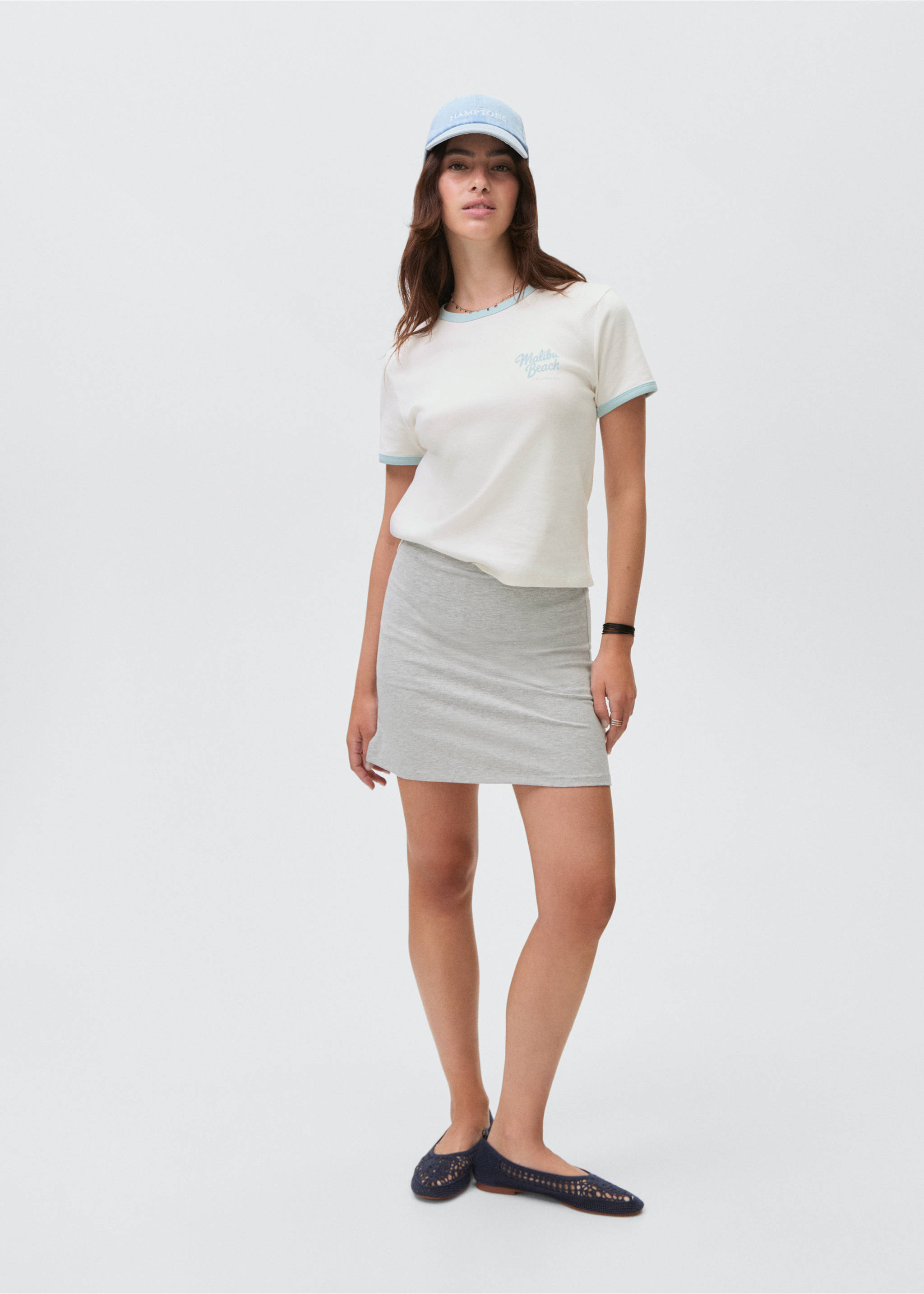 Knitted skirt and pants - General plane, Light Heather Grey. Ref: 87088261-00.