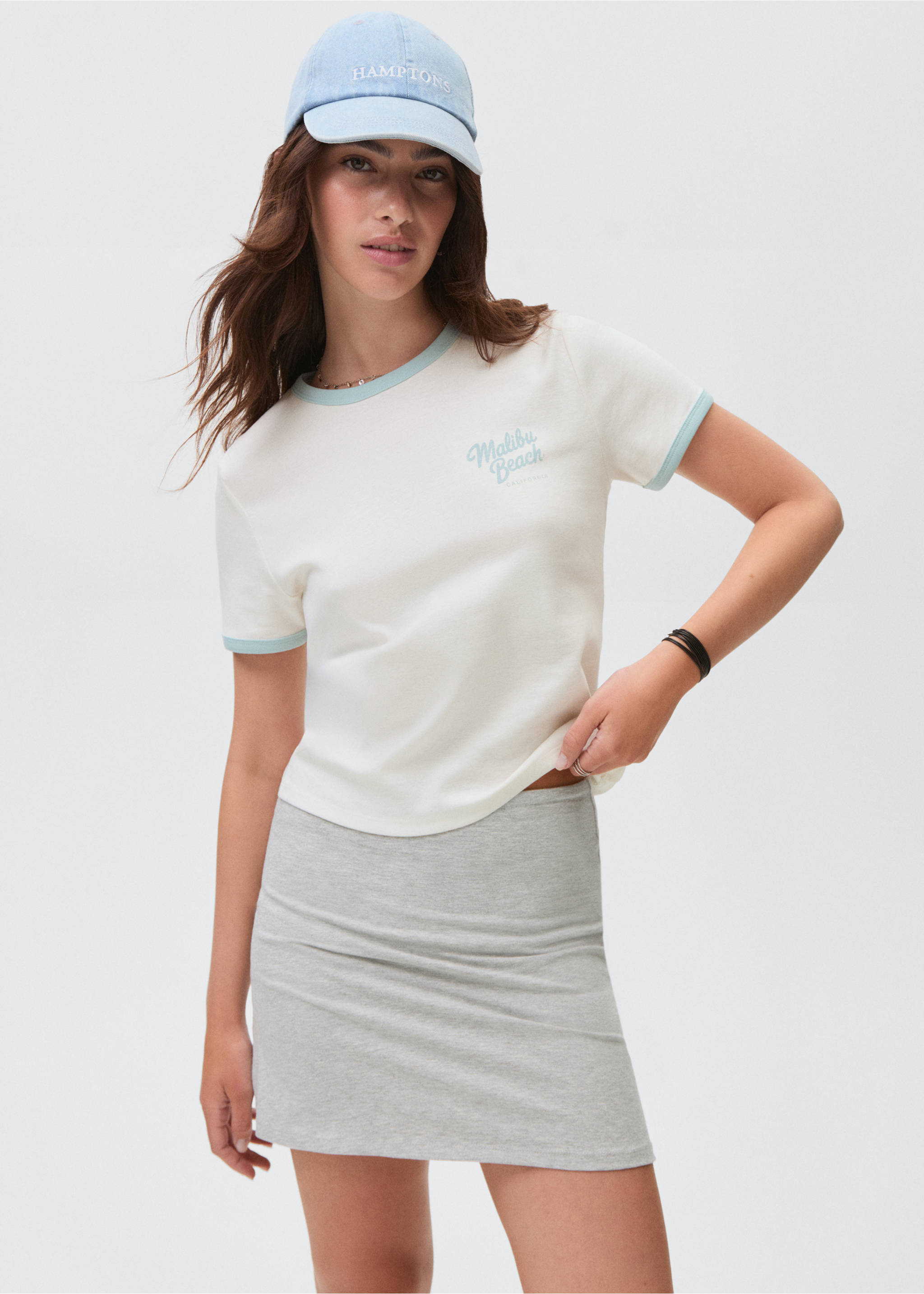Knitted skirt and pants - Medium plane, Light Heather Grey. Ref: 87088261-00.