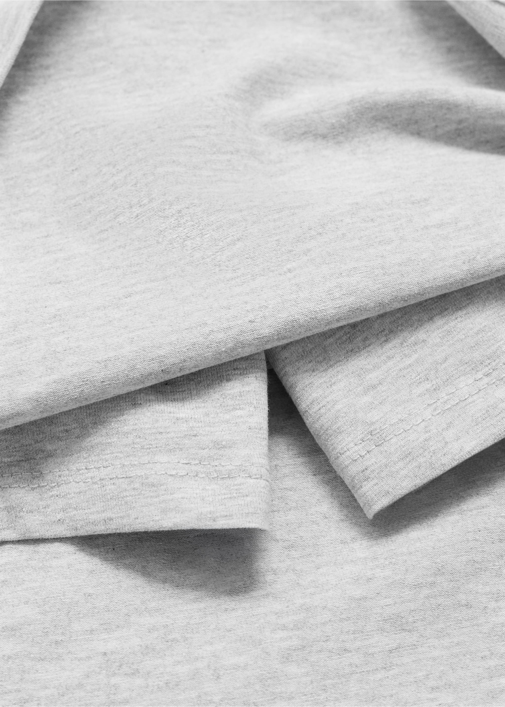 Knitted skirt and pants - Details of the article 8, Light Heather Grey. Ref: 87088261-00.