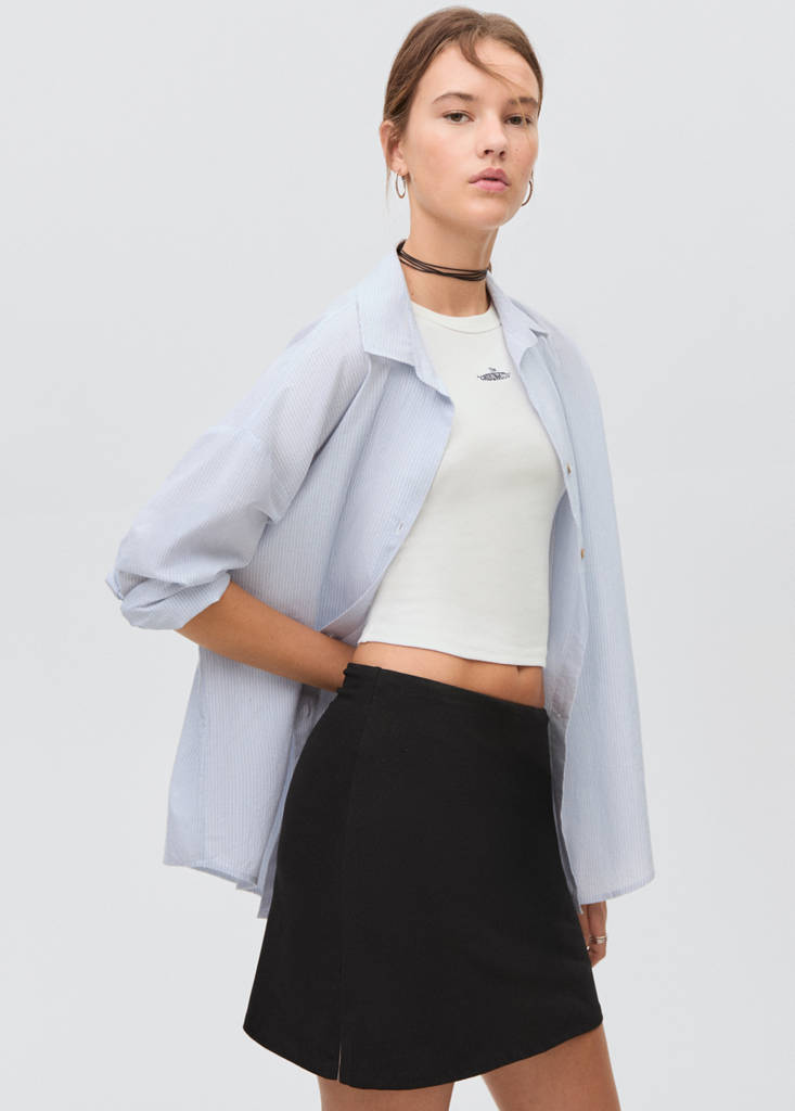 Knitted skirt and trousers — Black