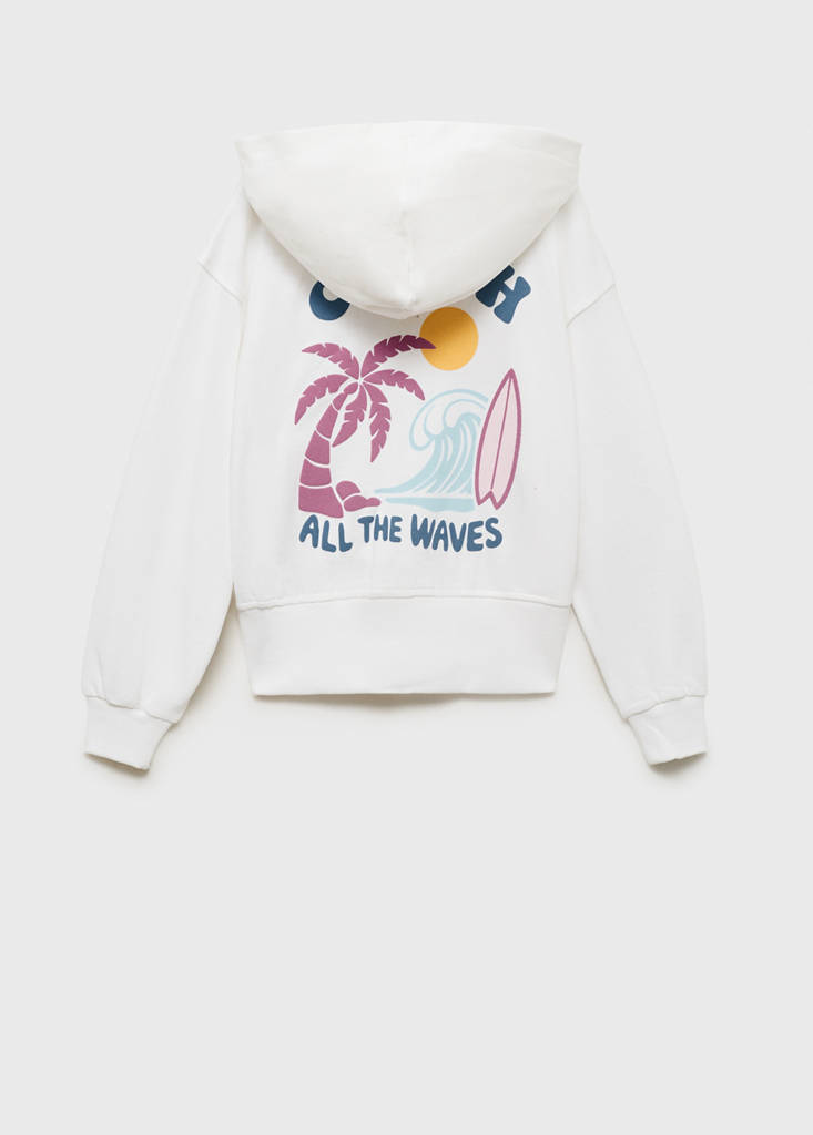 Hooded sweatshirt with printed message — Off White