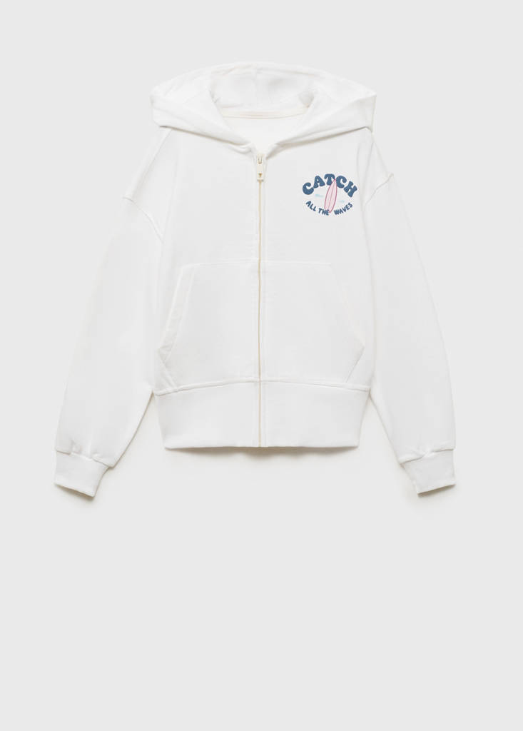 Hooded sweatshirt with printed message — Off White