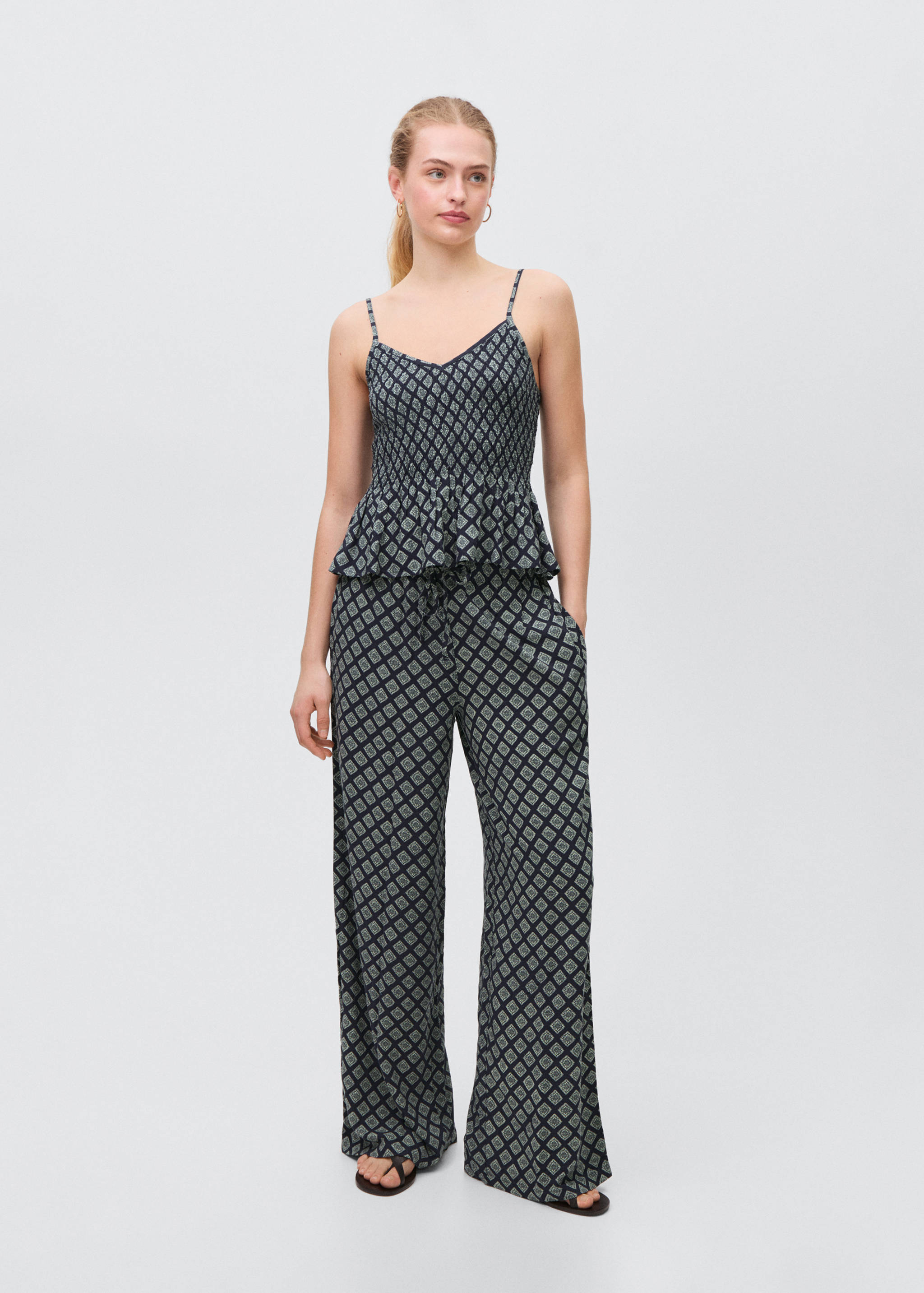 Top imprimé volanté - Plan général