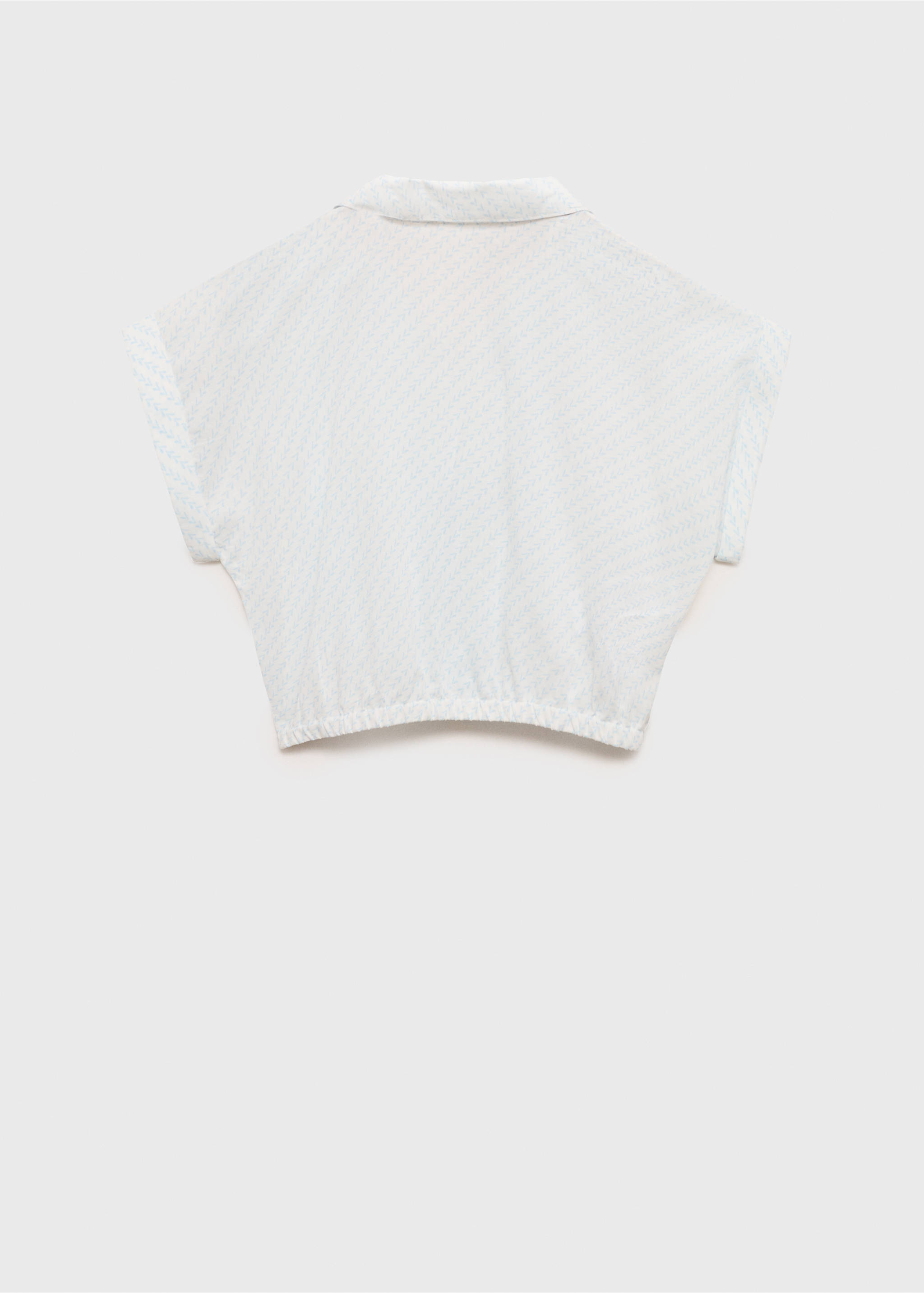 Crop knot blouse - Reverse of the article, Sky Blue. Ref: 87088267-00.