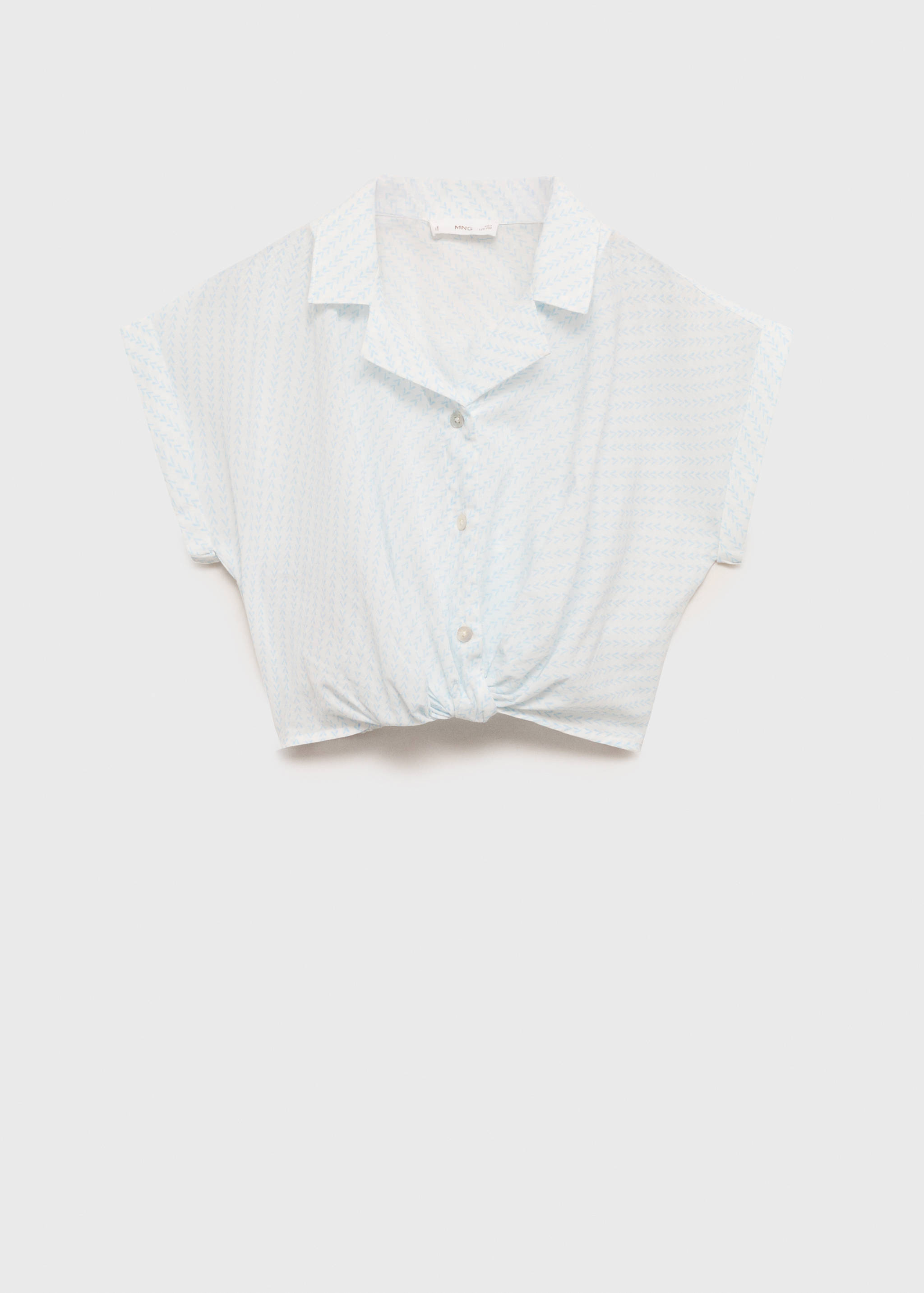Crop düğüm detaylı bluz - Modelsiz ürün