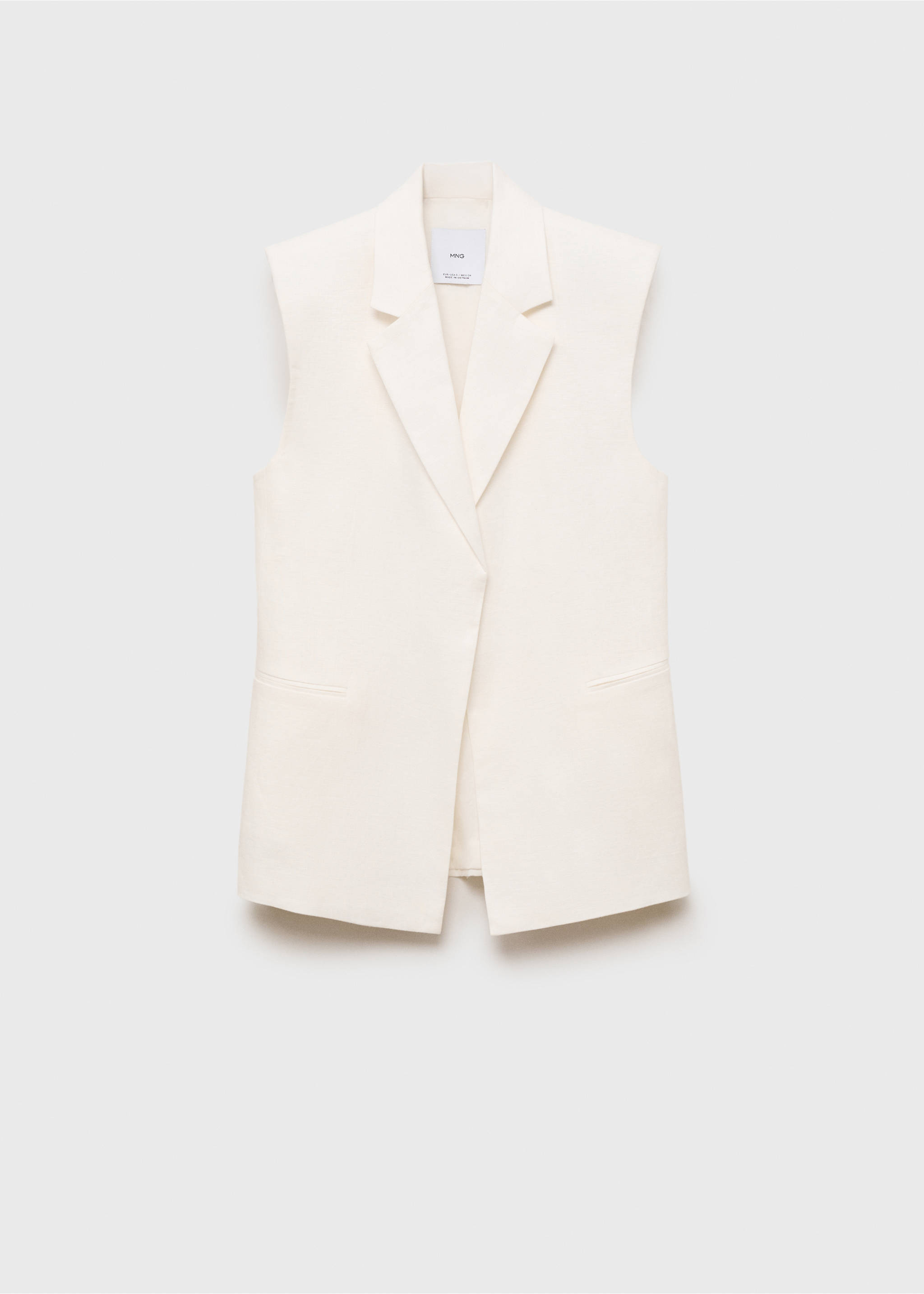 Linen suit waistcoat - Article without model, Off White. Ref: 87088639-00.