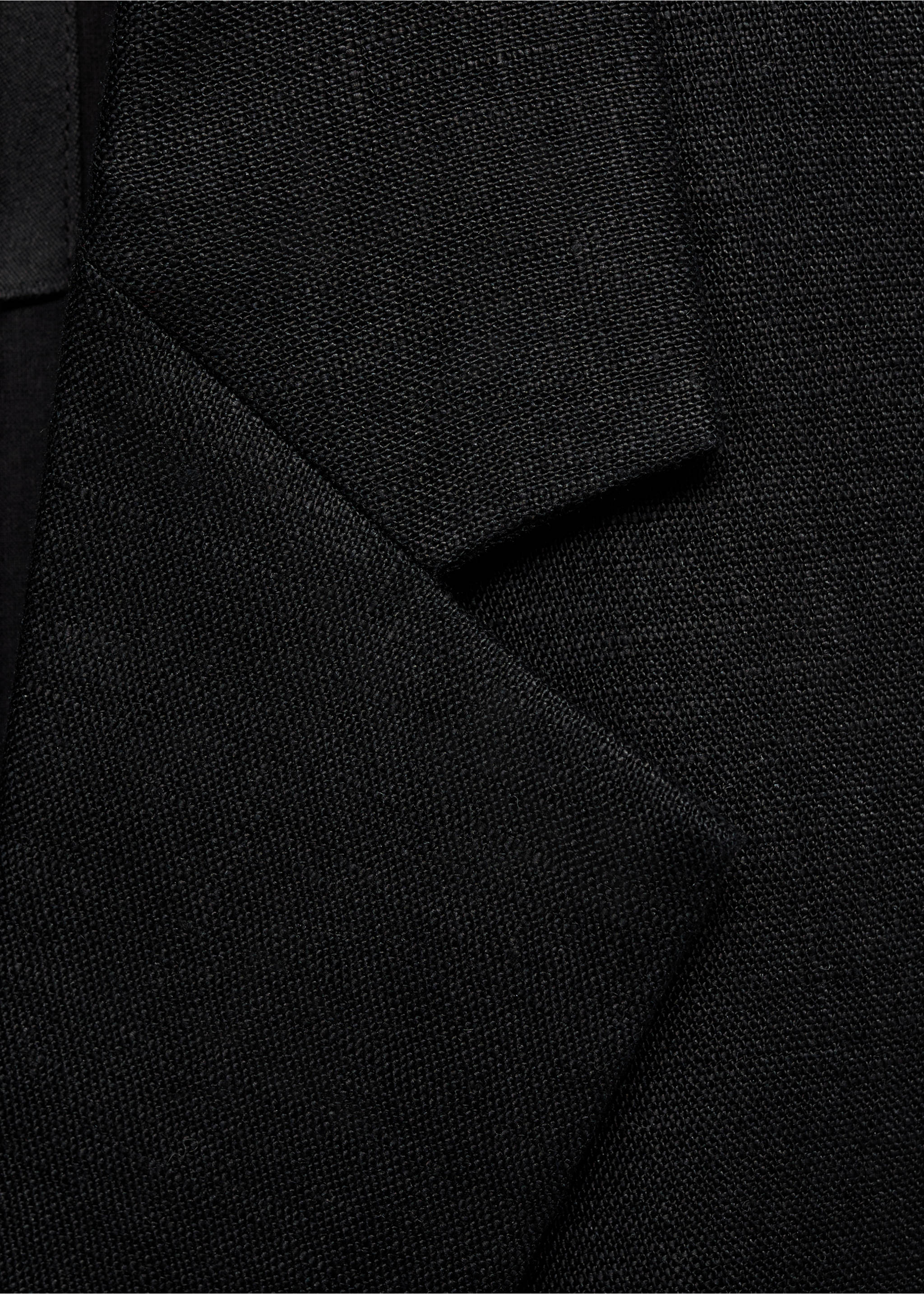 Chaleco traje lino - Detalle del artículo 8, Negro. Ref: 87088639-00.