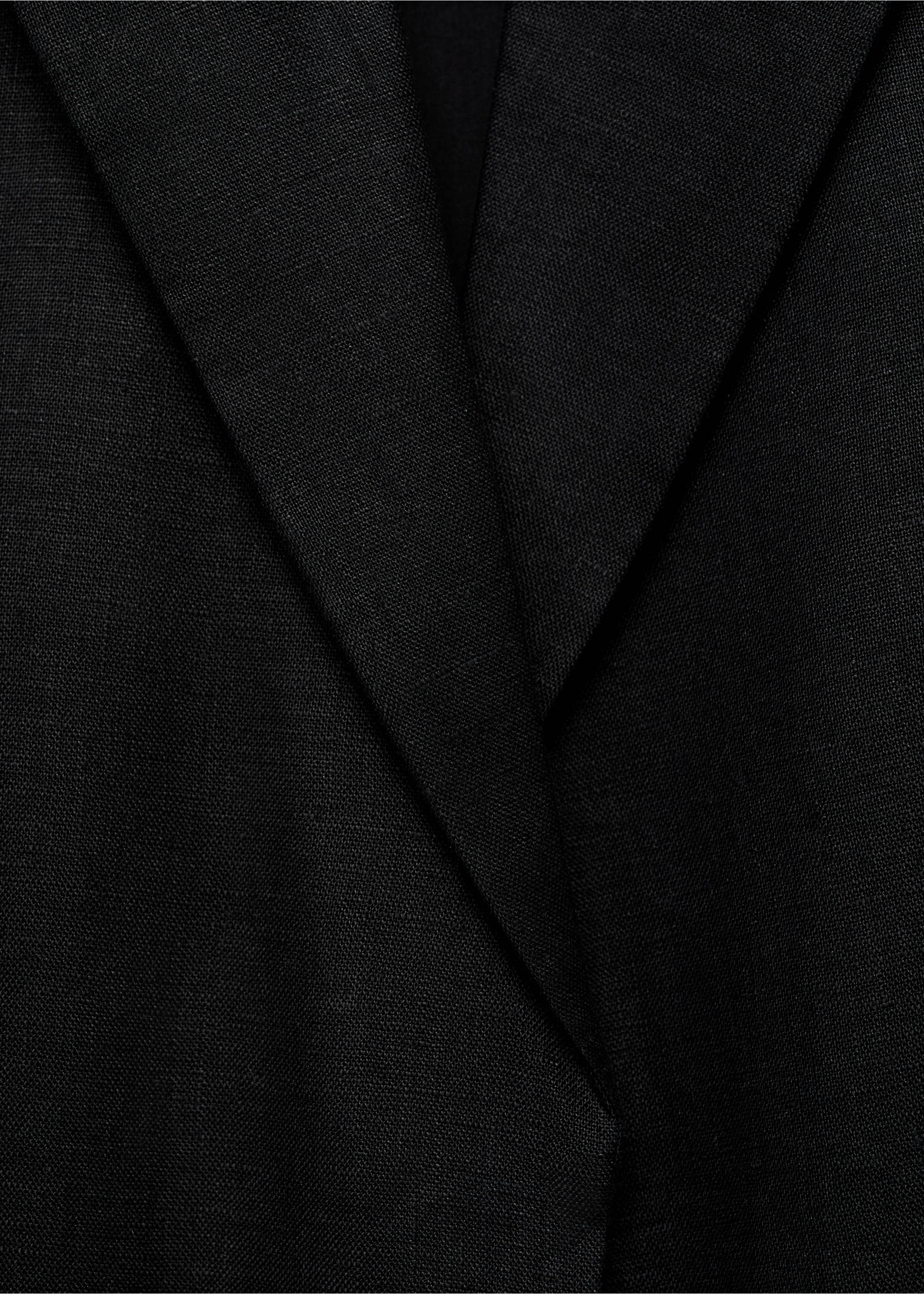 Chaleco traje lino - Detalle del artículo 0, Negro. Ref: 87088639-00.