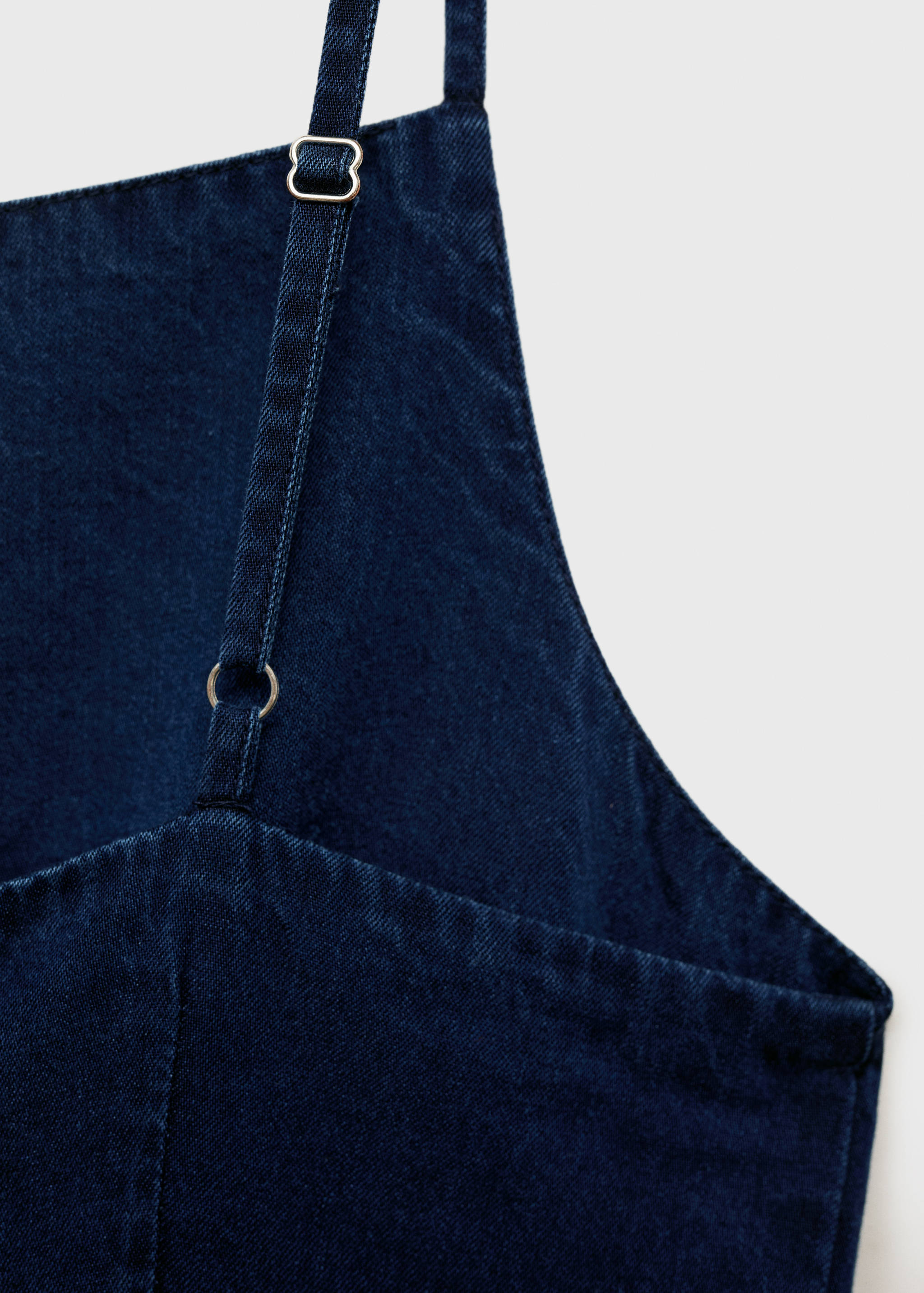 Long denim-effect jumpsuit - Details of the article 0