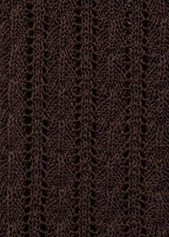 Openwork knitted waistcoat with bow closure — Chocolate 9