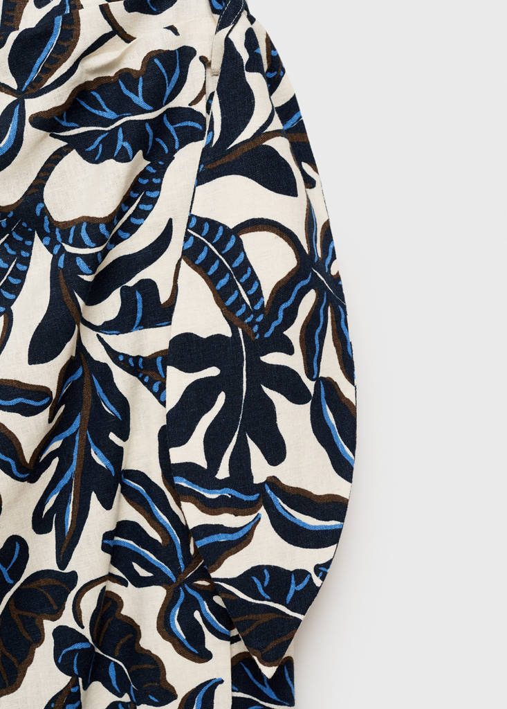 Linen skirt with knot detail — Ecru