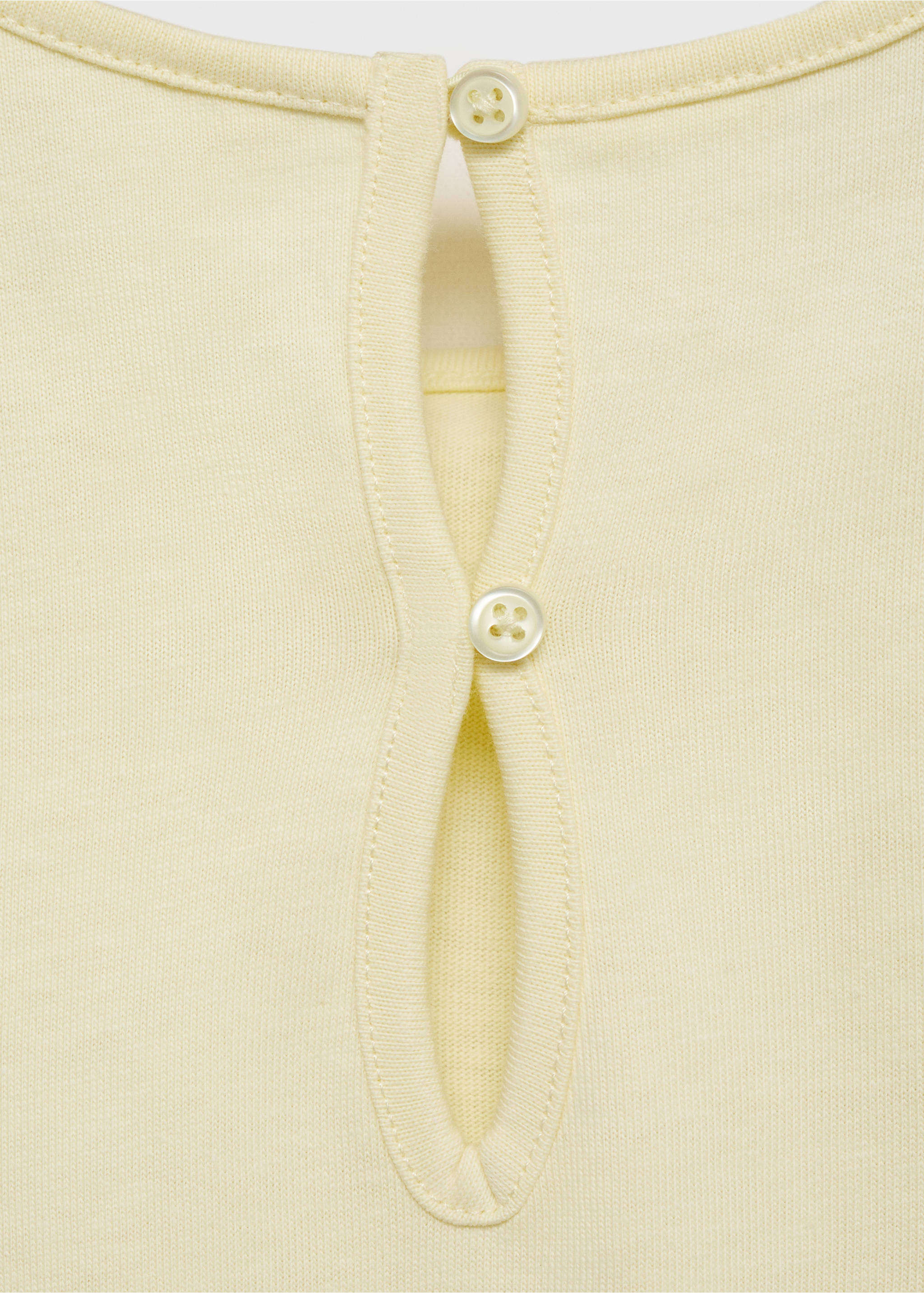 Adjustable drawstring cotton dress - Details of the article 0, Pastel Yellow. Ref: 87088646-00.