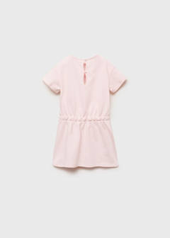Adjustable drawstring cotton dress — Pink 3