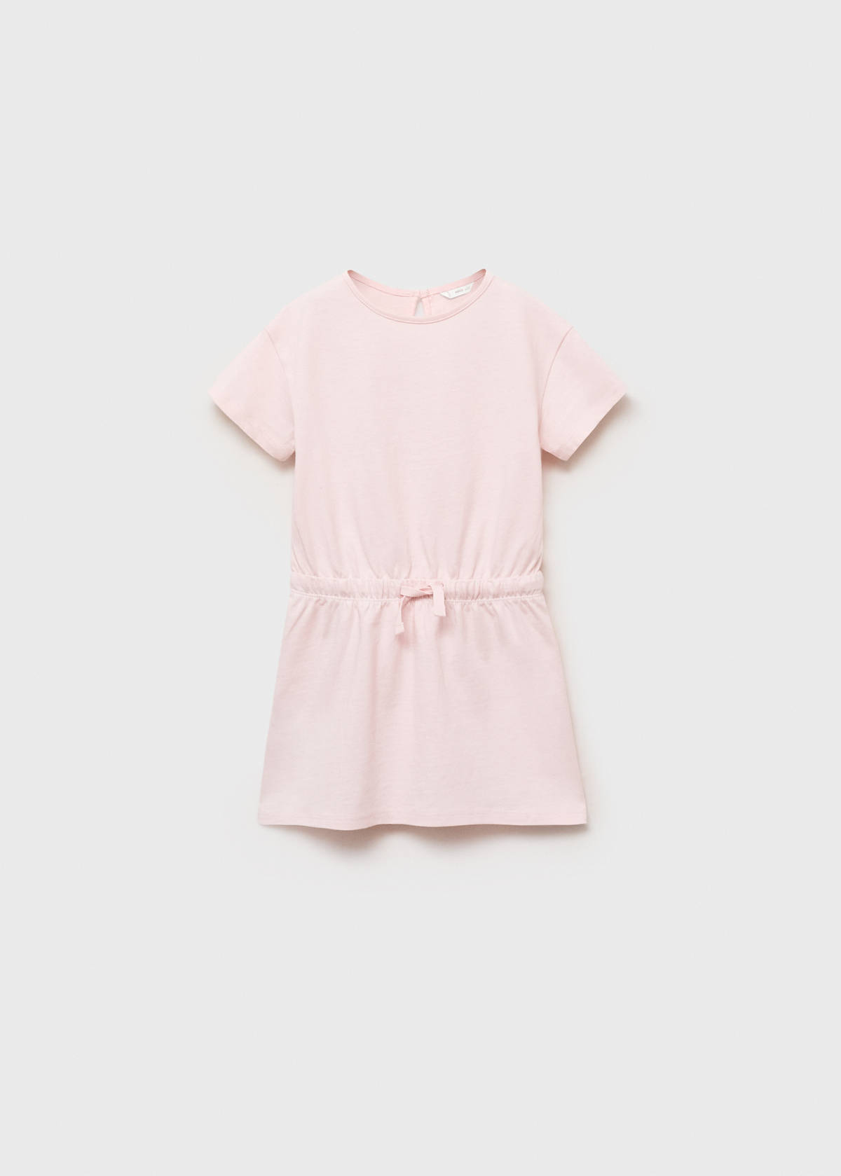 Adjustable drawstring cotton dress — Pink