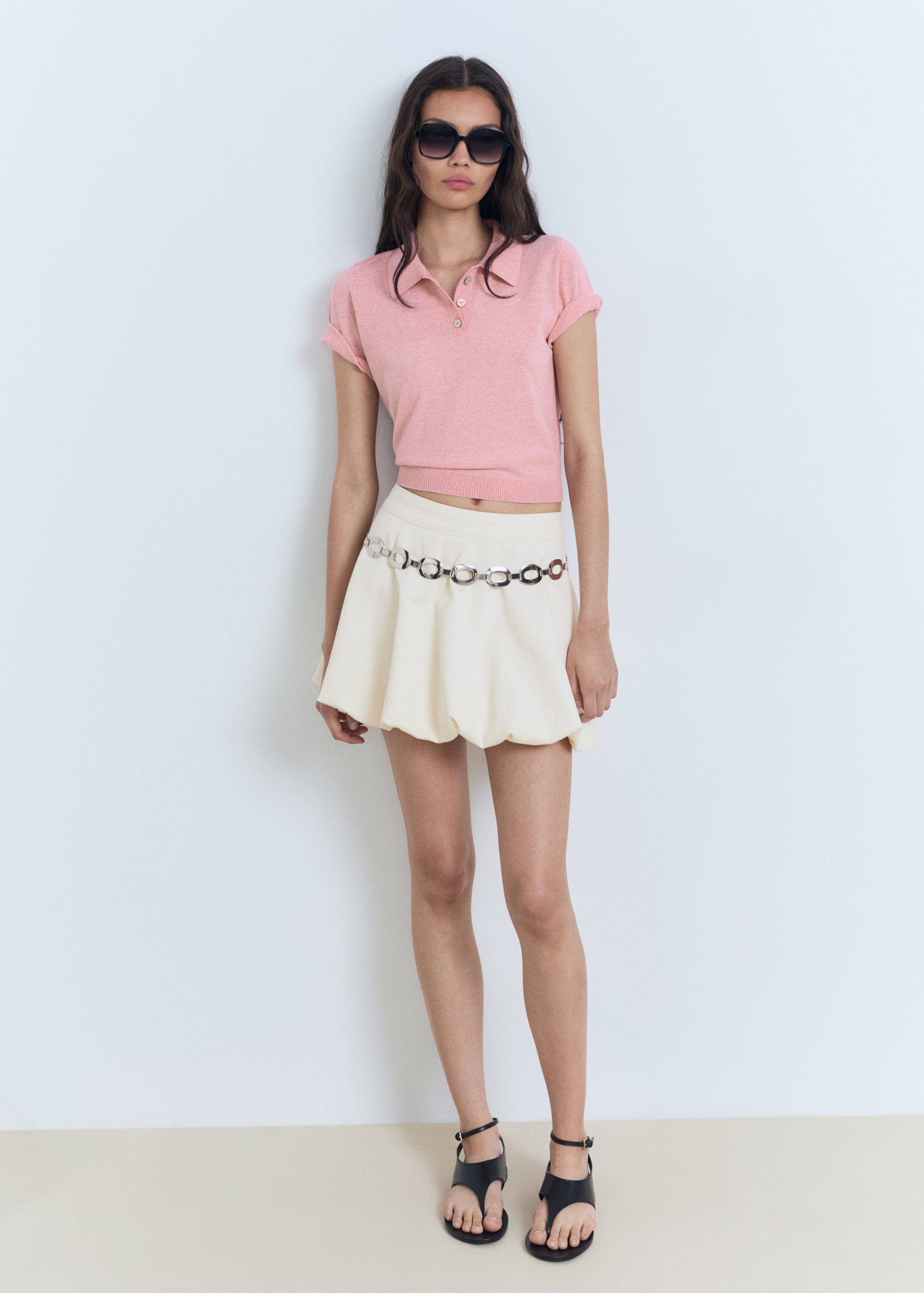 Knitted polo-neck sweater - General plane