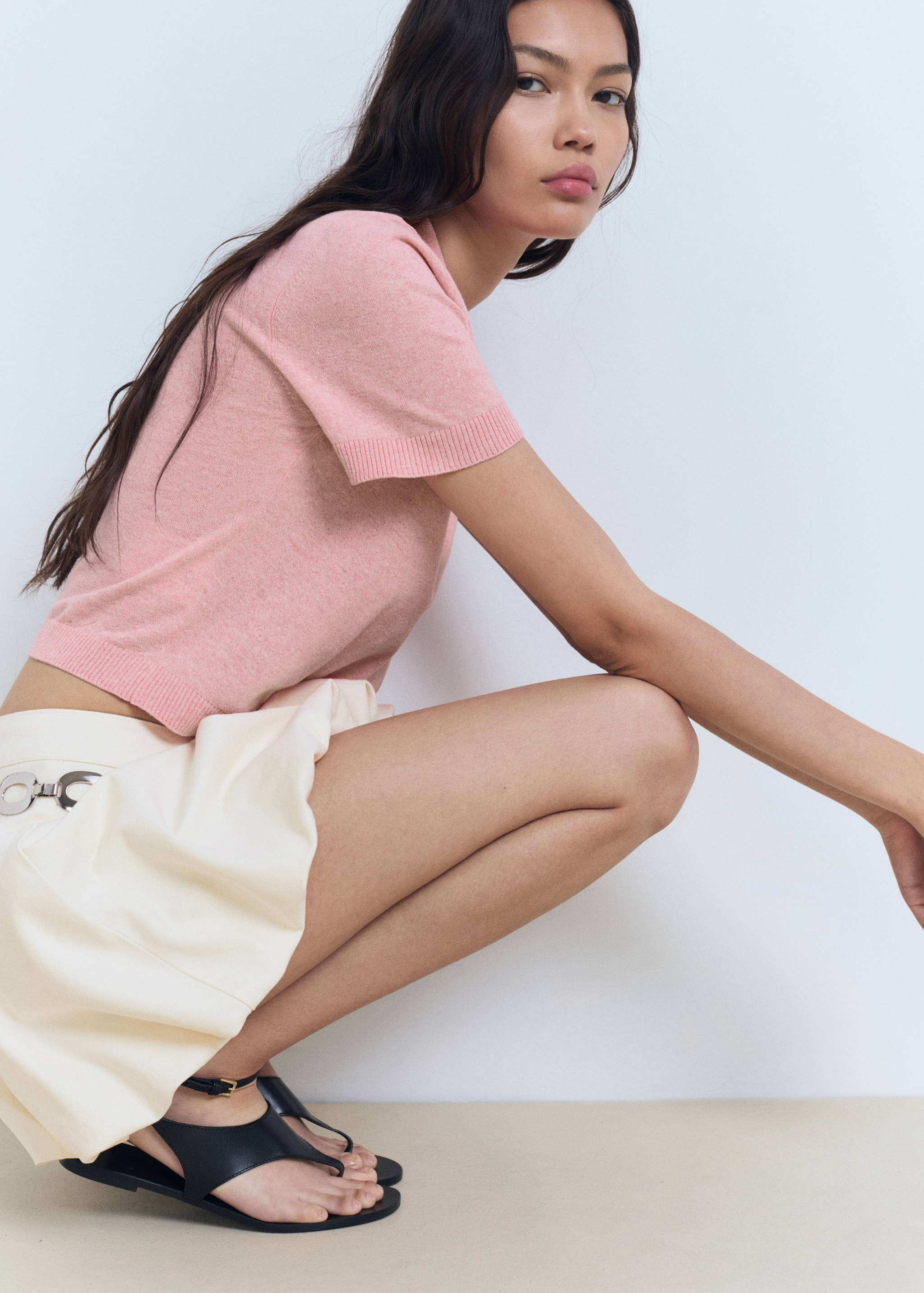 Knitted polo-neck sweater - Details of the article 2