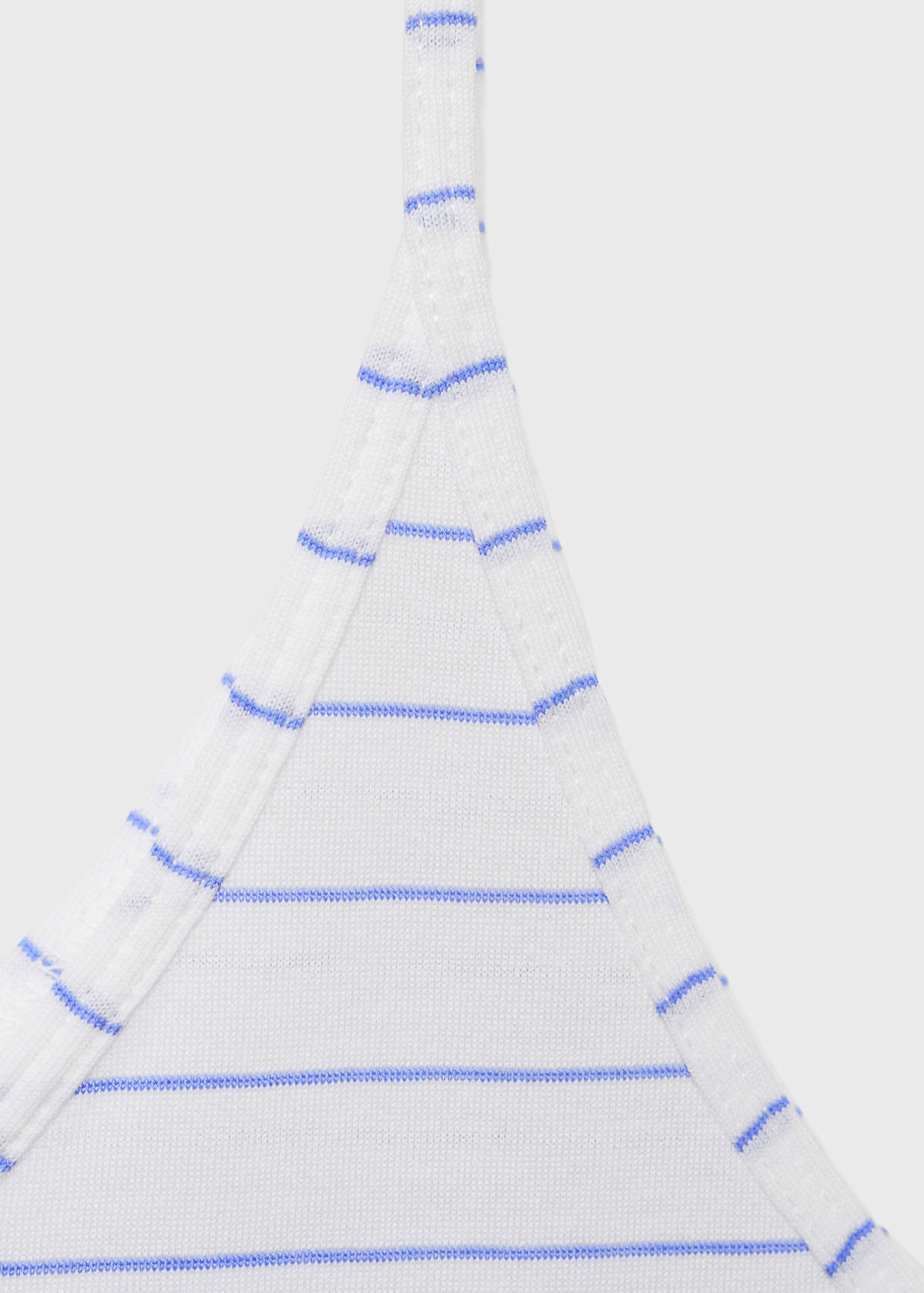 Striped cotton pyjama top — White
