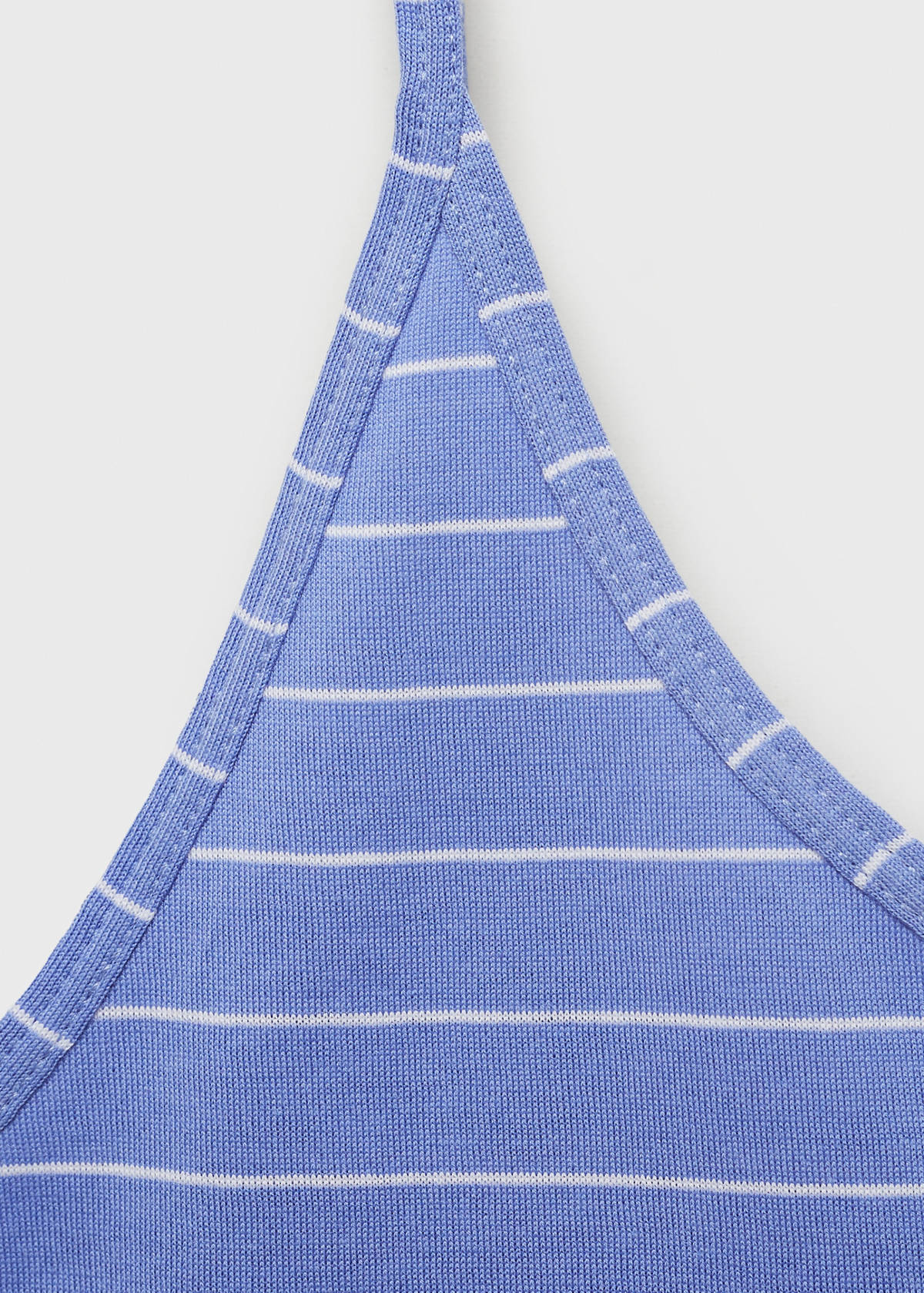 Striped cotton pyjama top — Blue