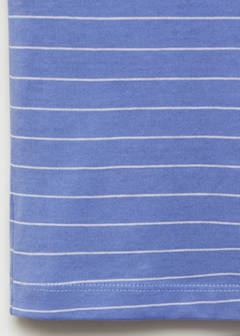 Striped cotton pyjama top — Blue 7