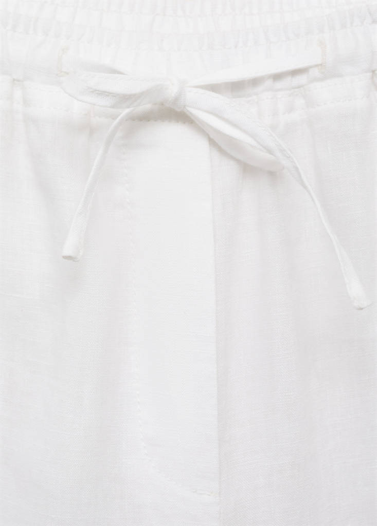 Straight linen-blend trousers — Off White