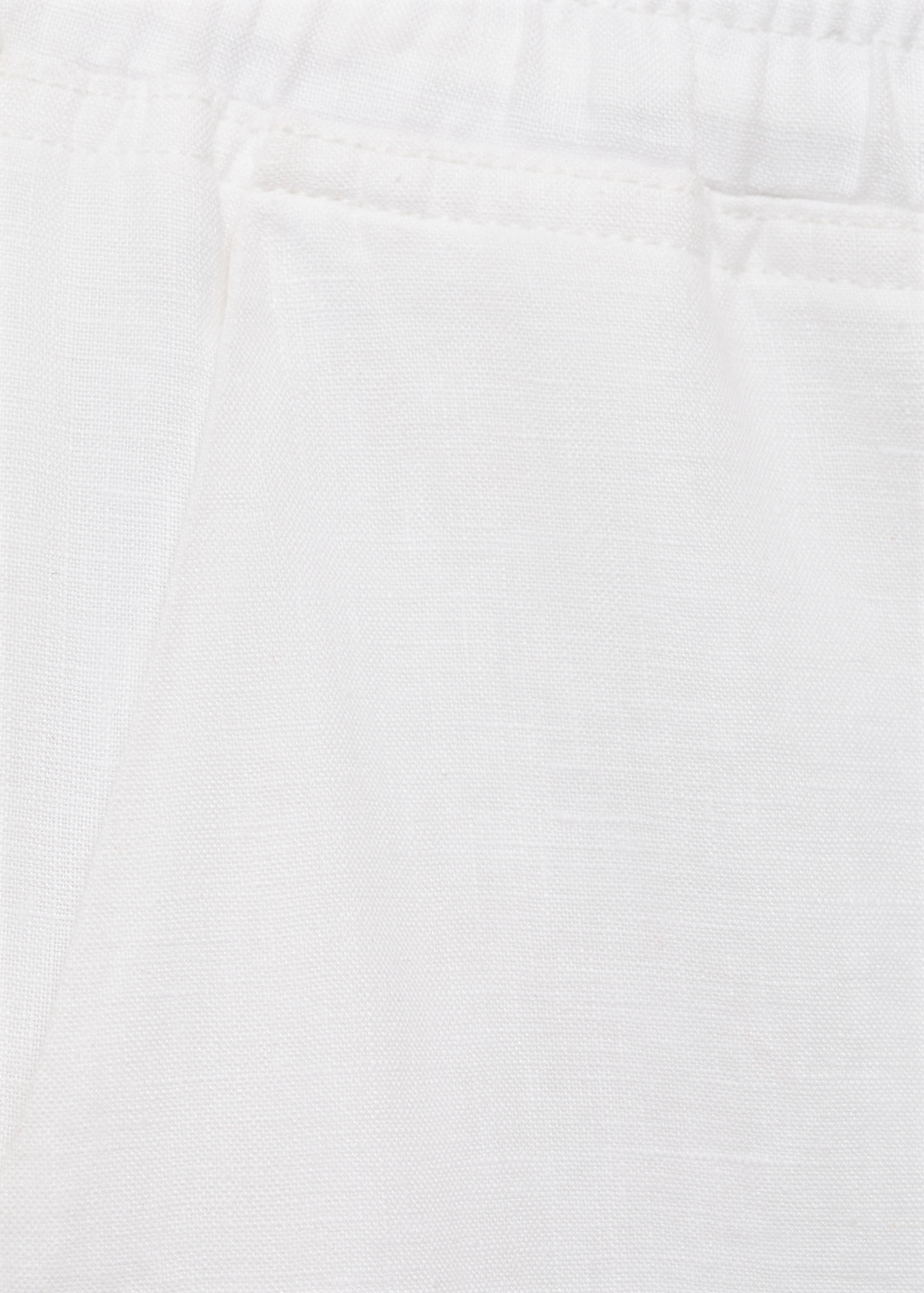 Straight linen-blend trousers - Details of the article 0